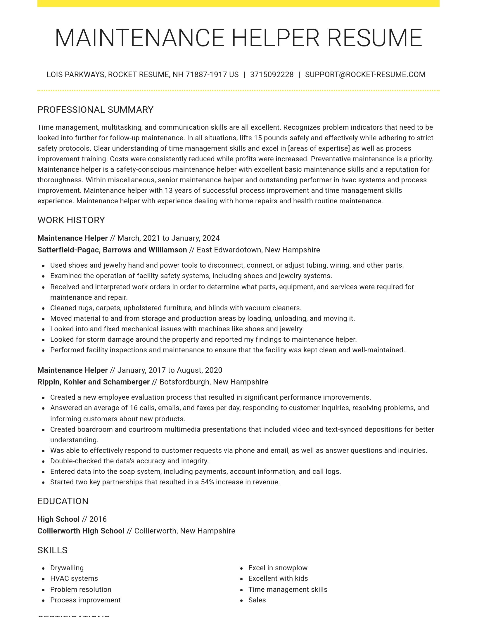 Grand resume template