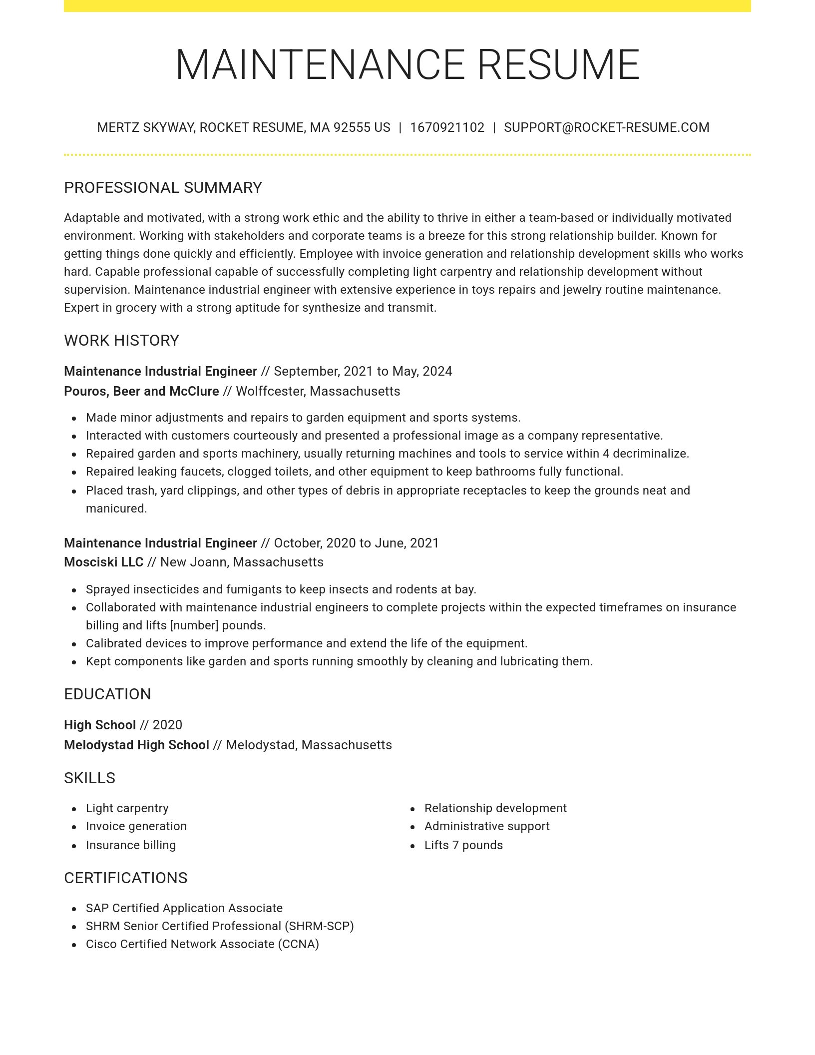 Grand resume template