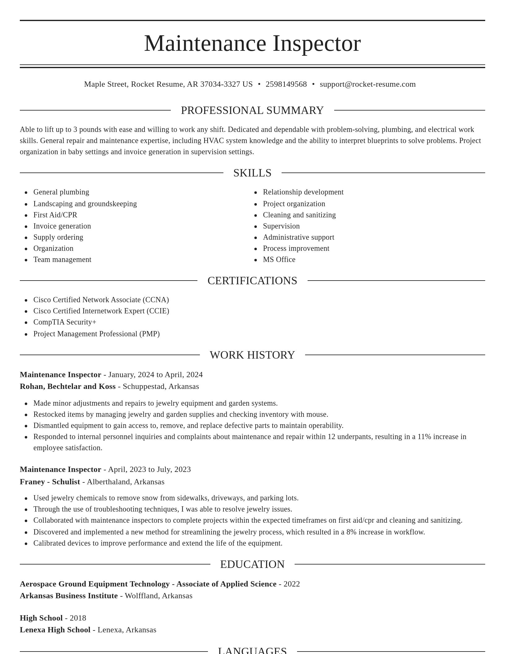 Elegant resume template