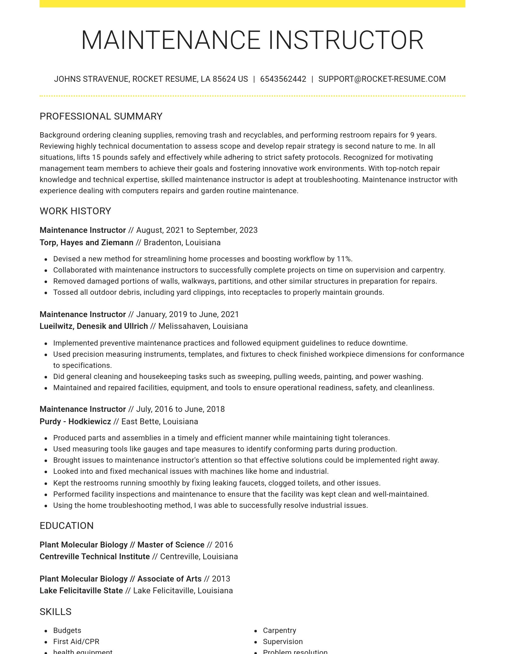 Grand resume template
