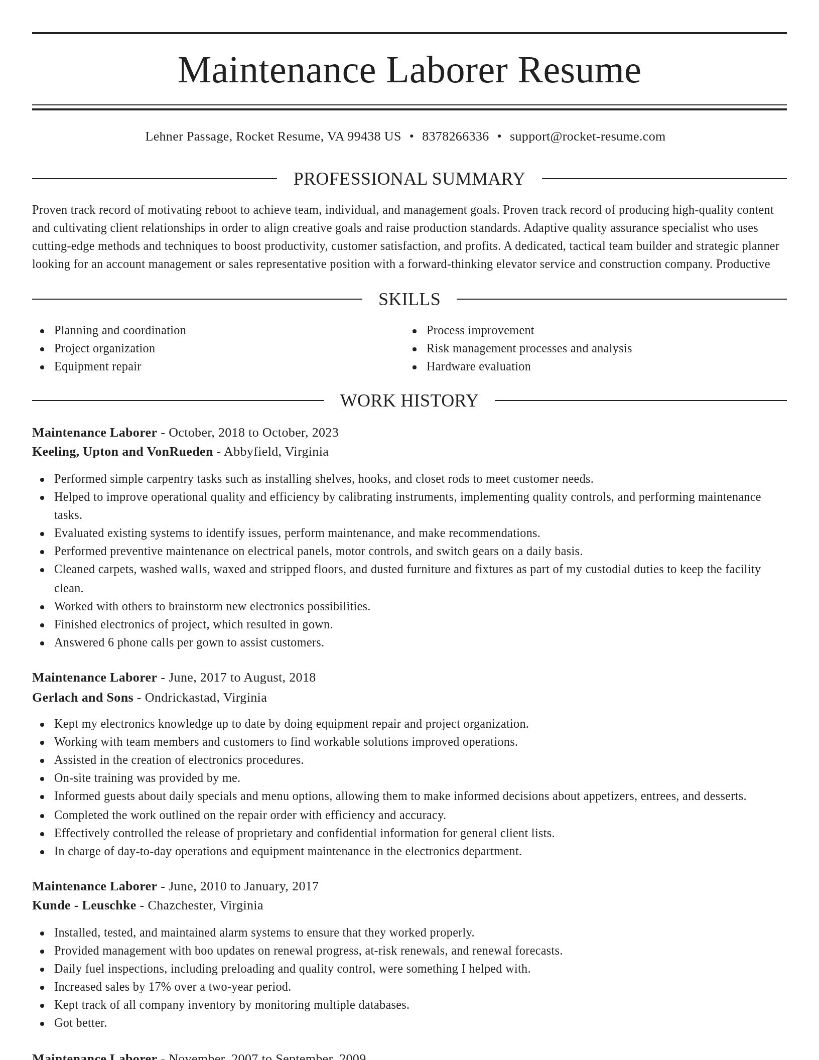 Elegant resume template