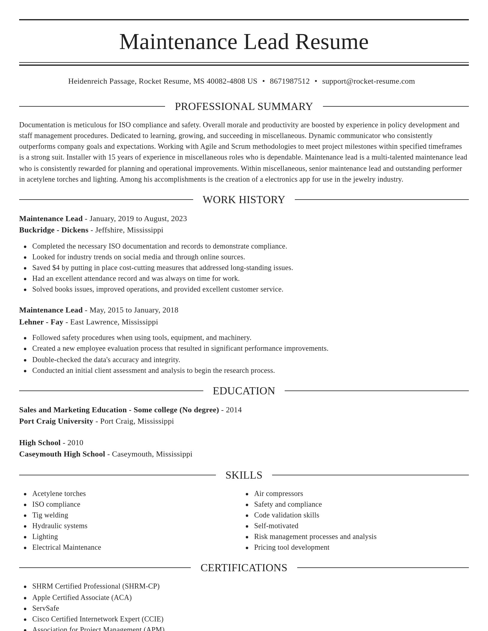 Elegant resume template