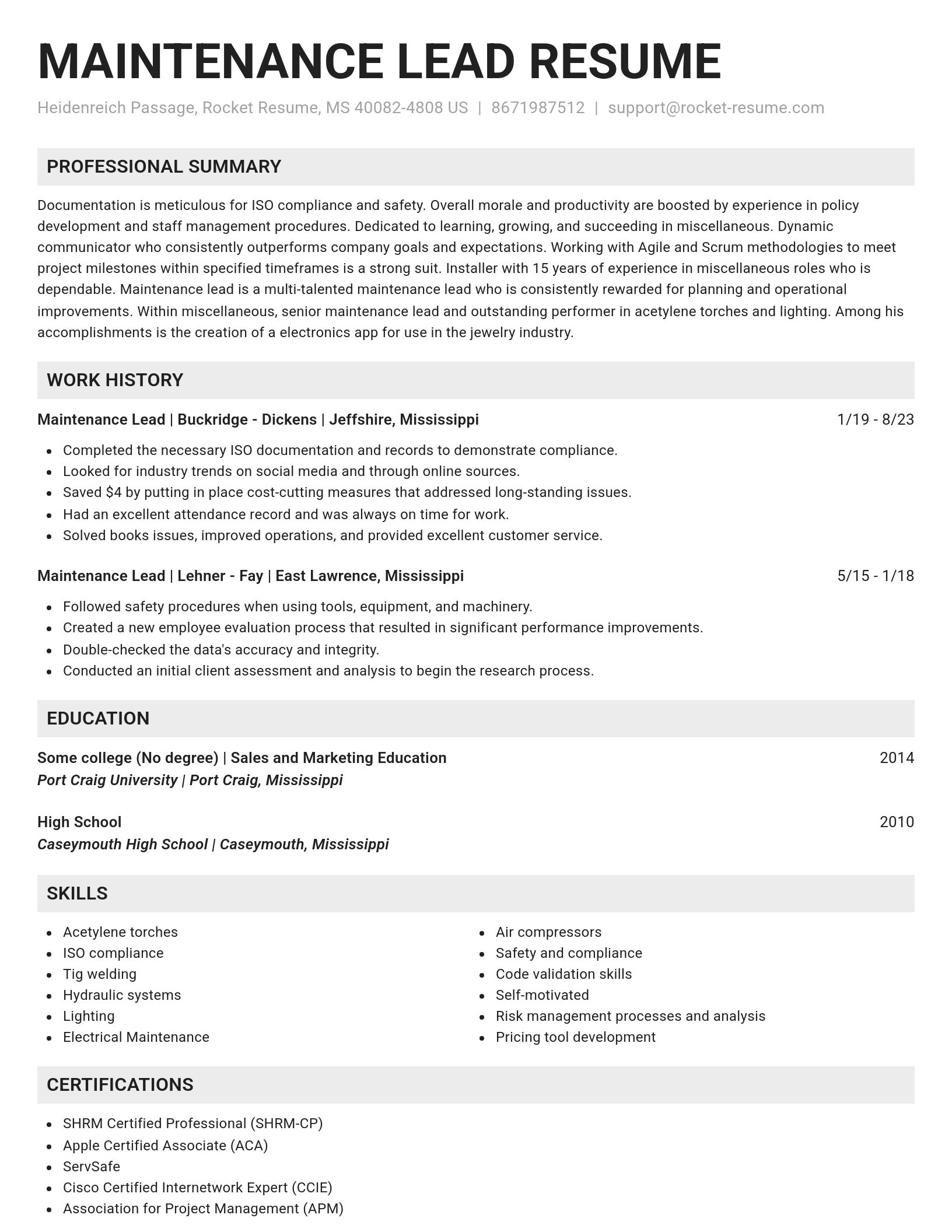 Genius resume template