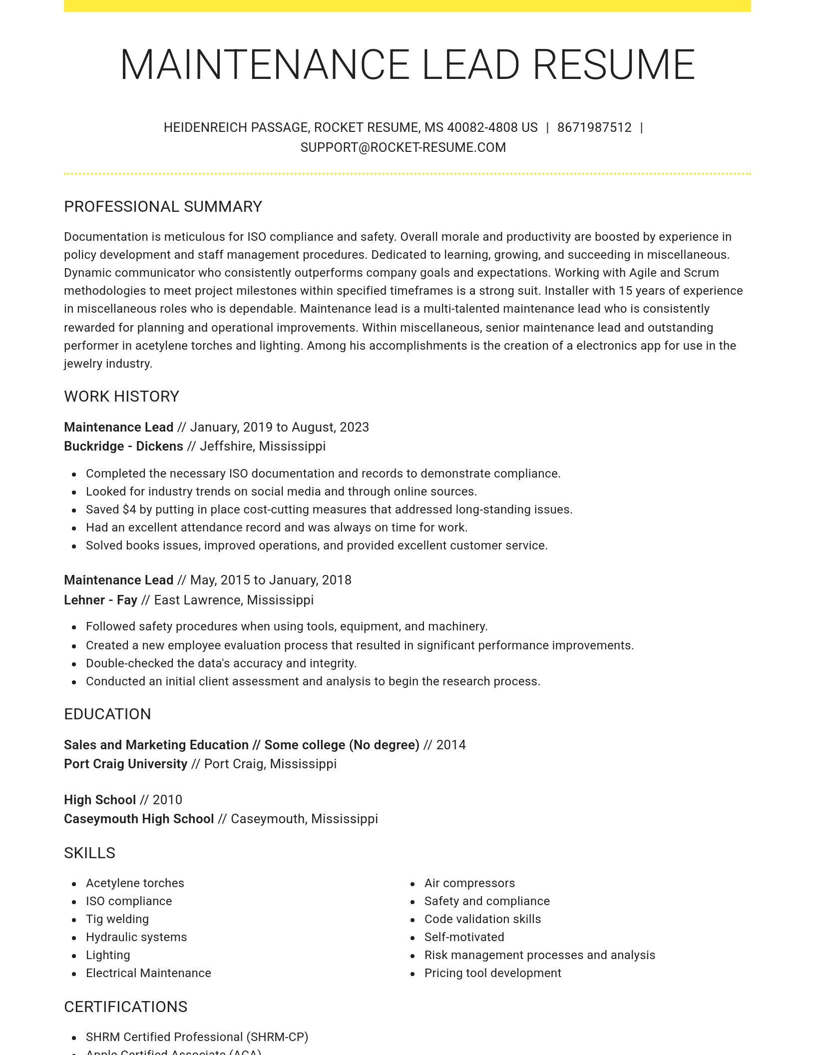 Grand resume template