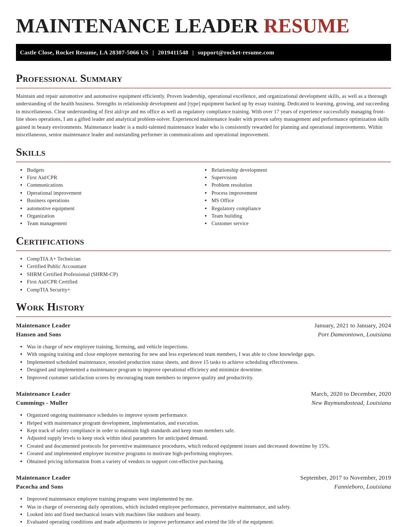 Exquisite resume template