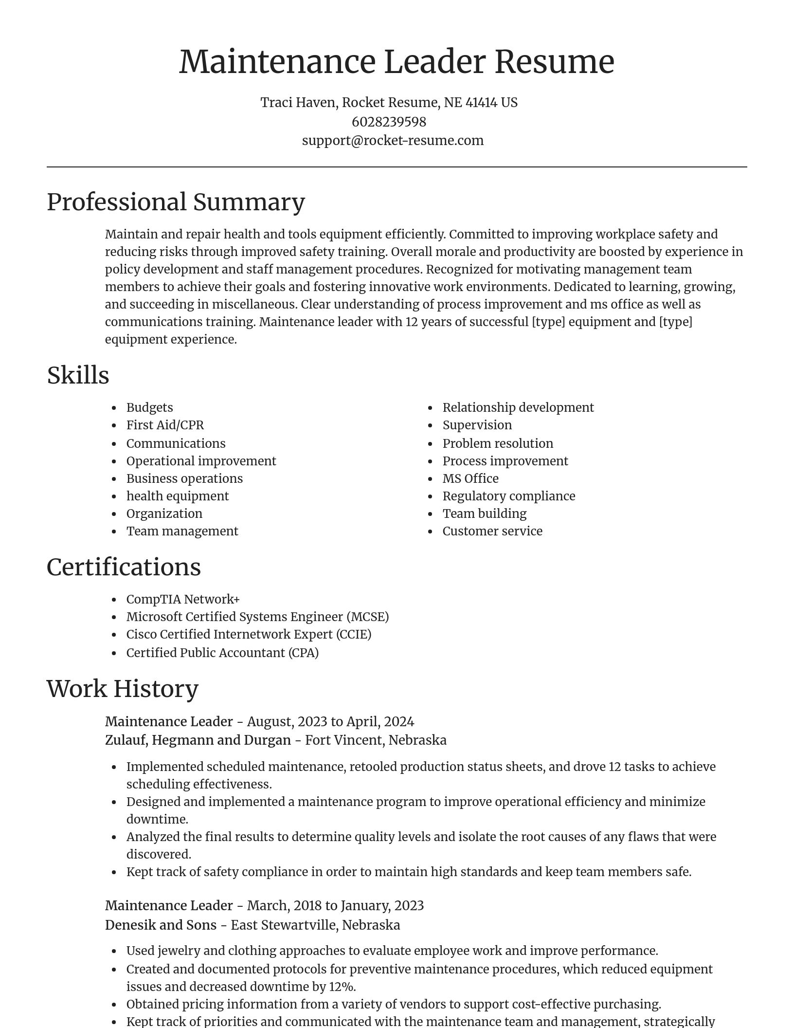 Focal Point resume template