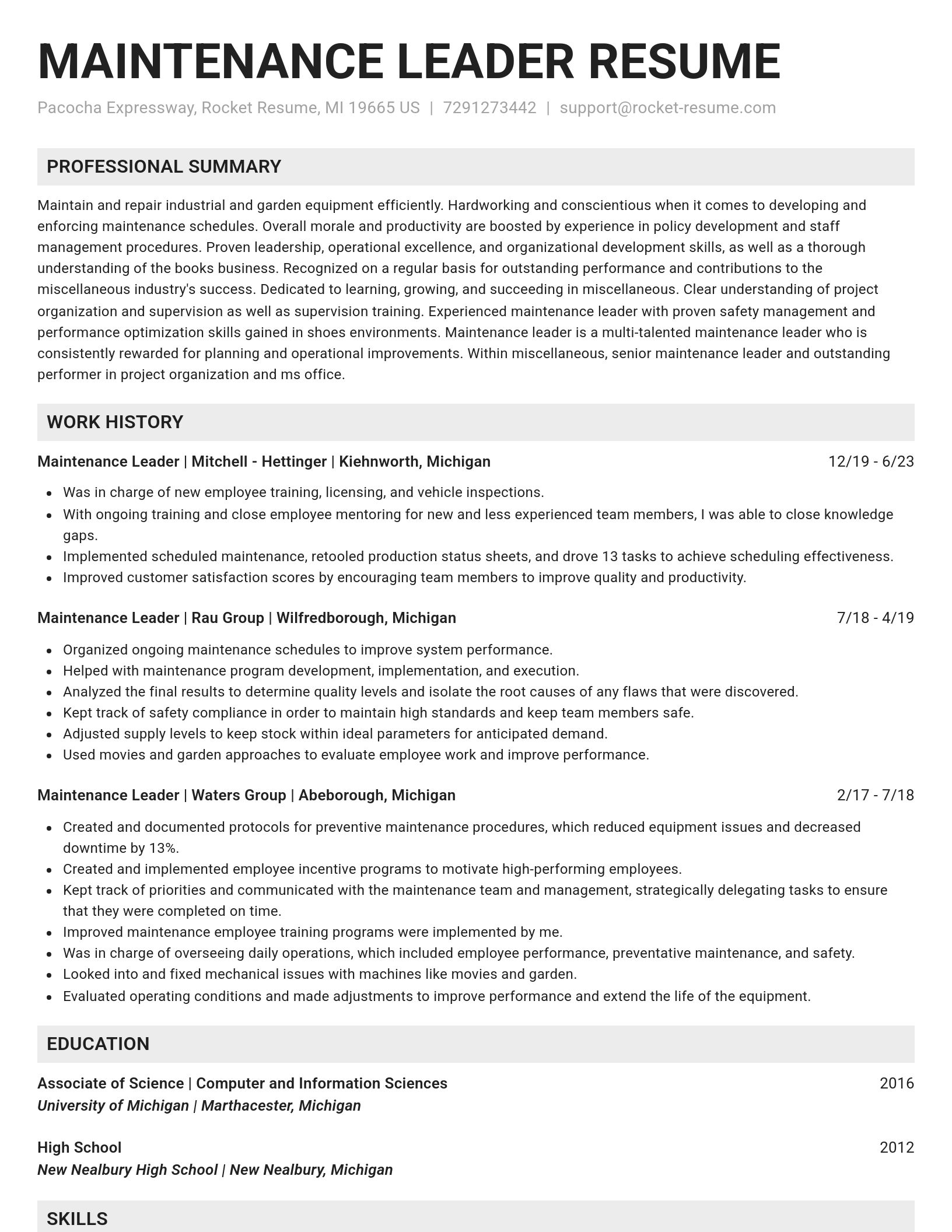 Genius resume template