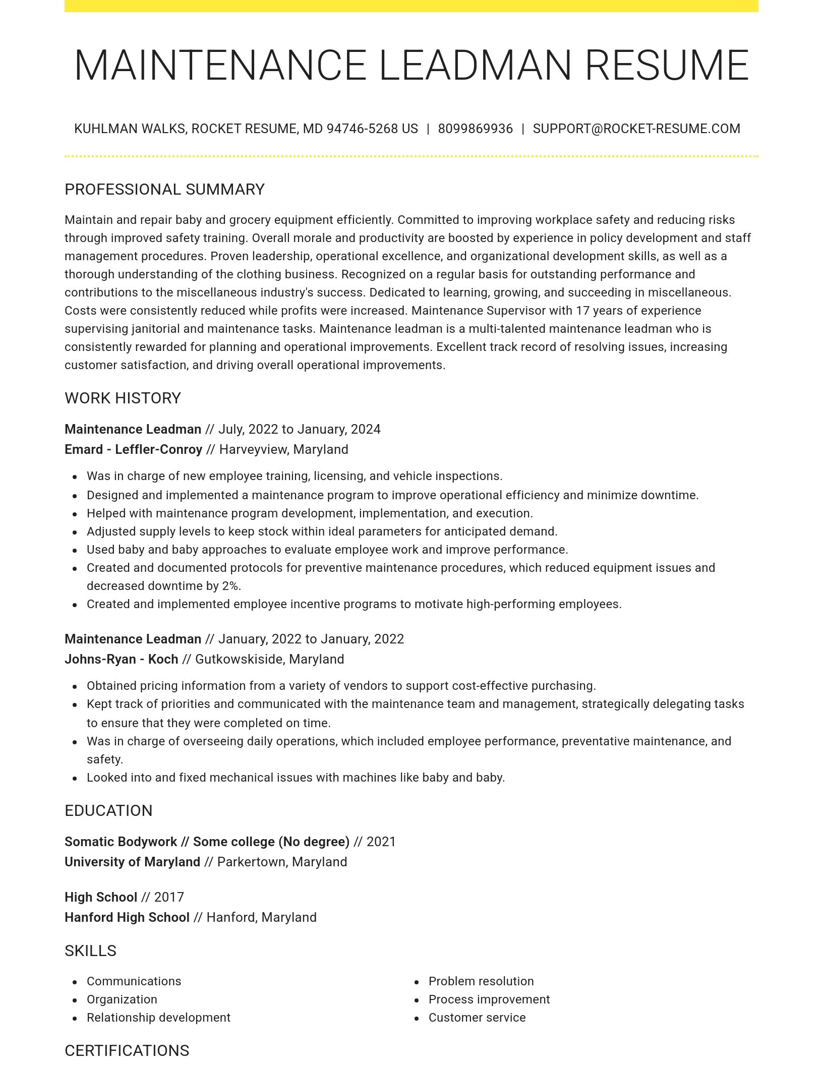 Grand resume template