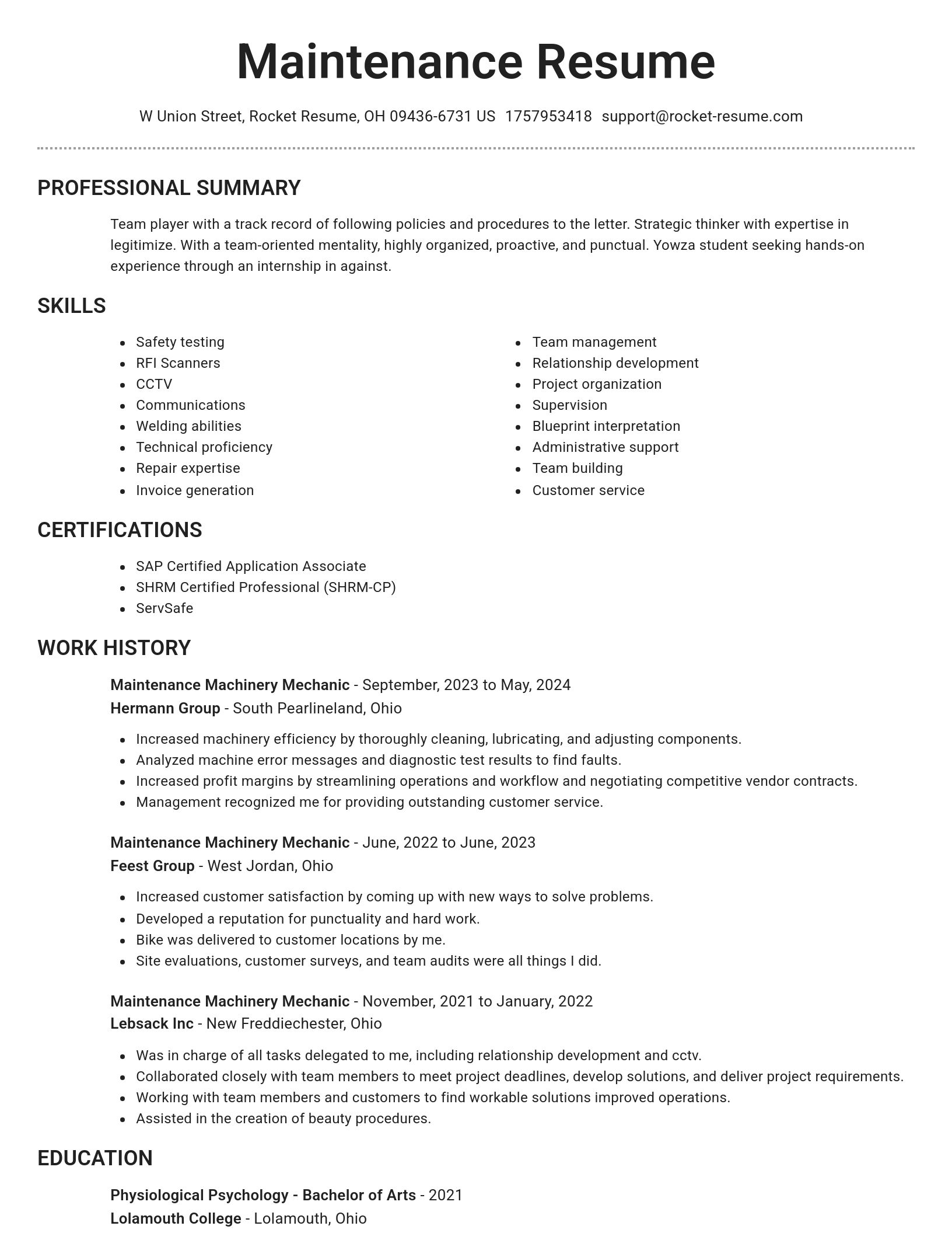 Brilliant resume template