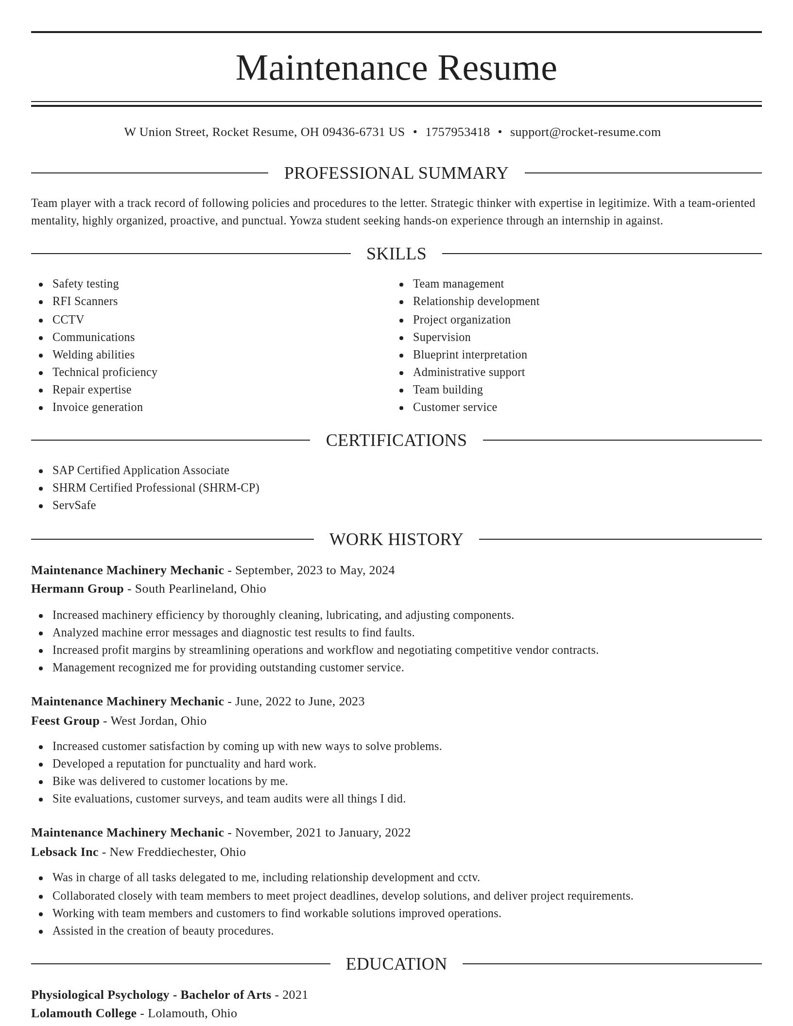 Elegant resume template
