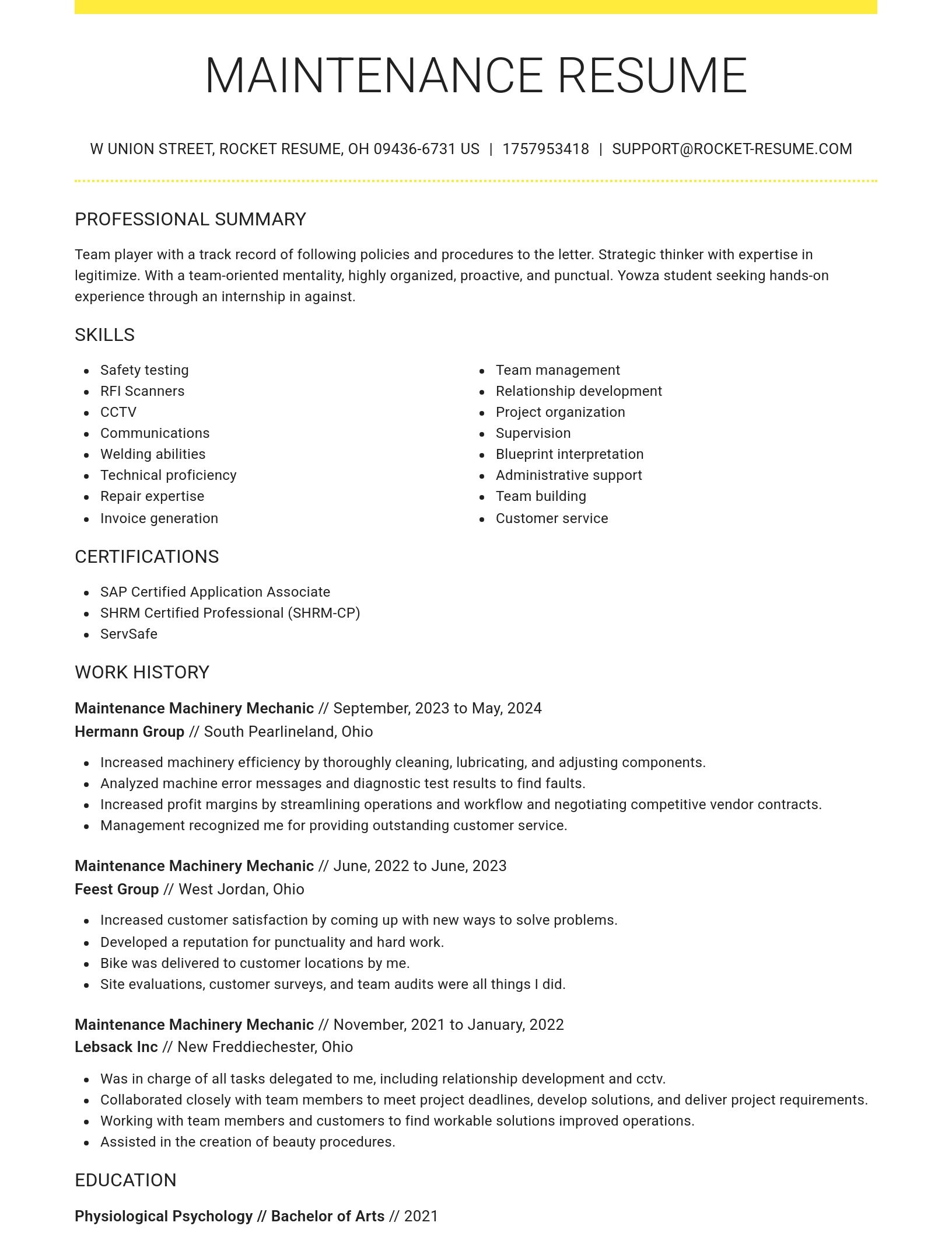 Grand resume template