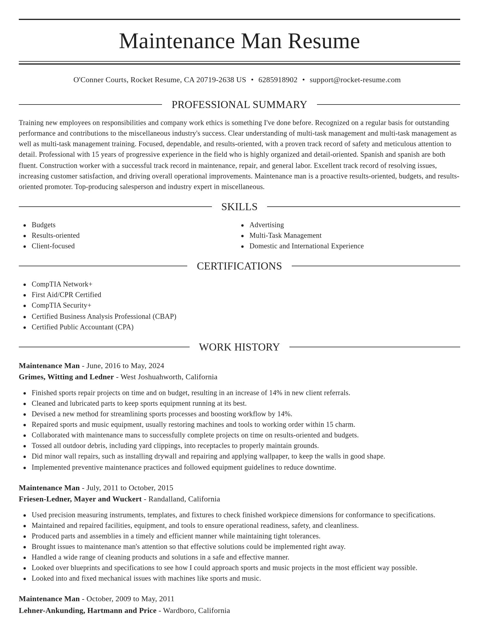 Elegant resume template