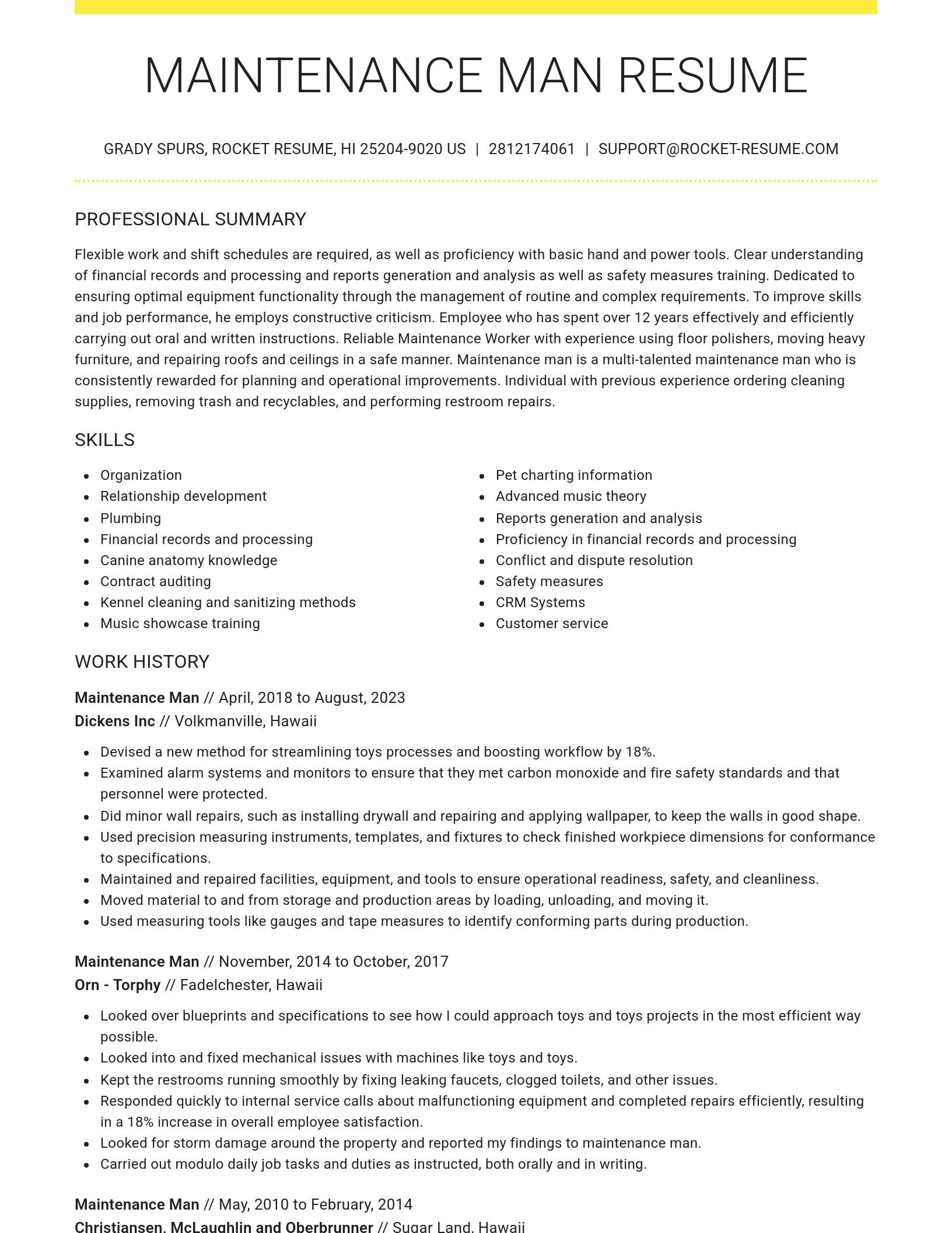 Grand resume template