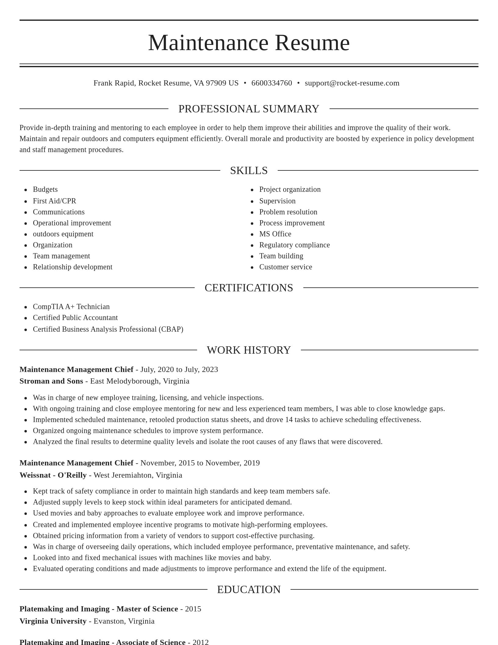 Elegant resume template