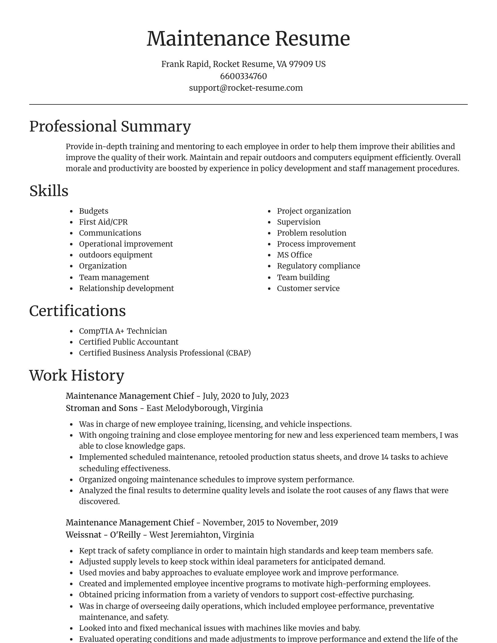 Focal Point resume template