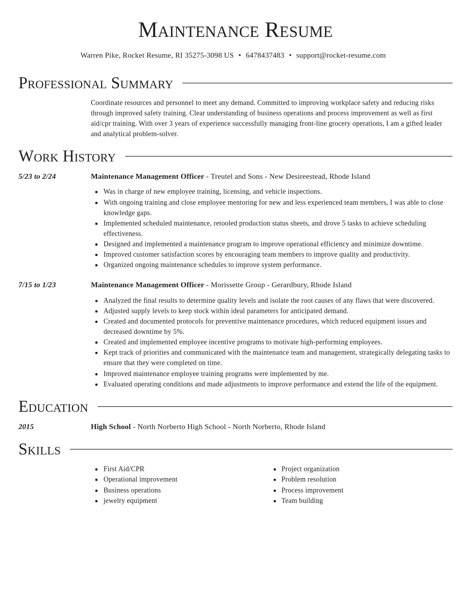 Director resume template