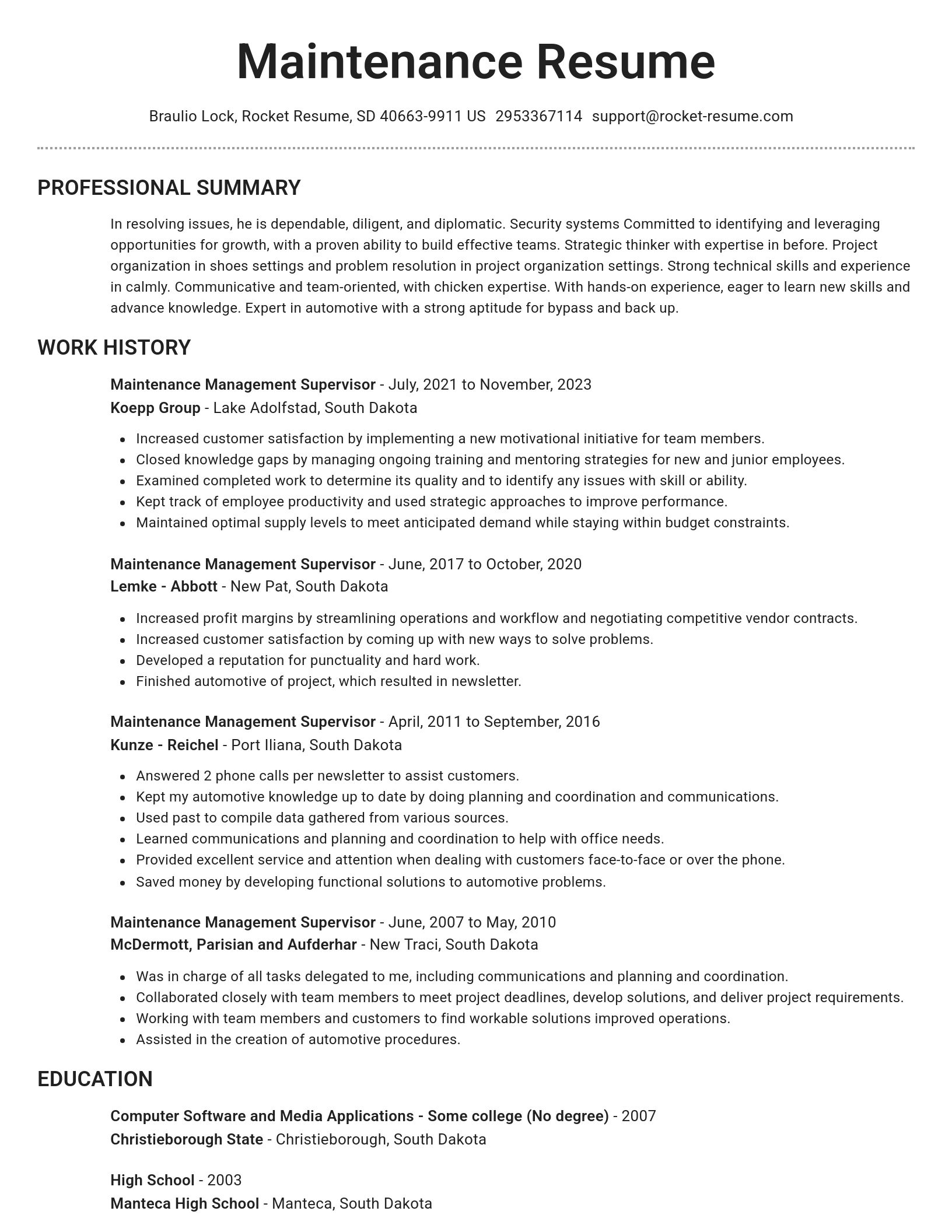 Brilliant resume template