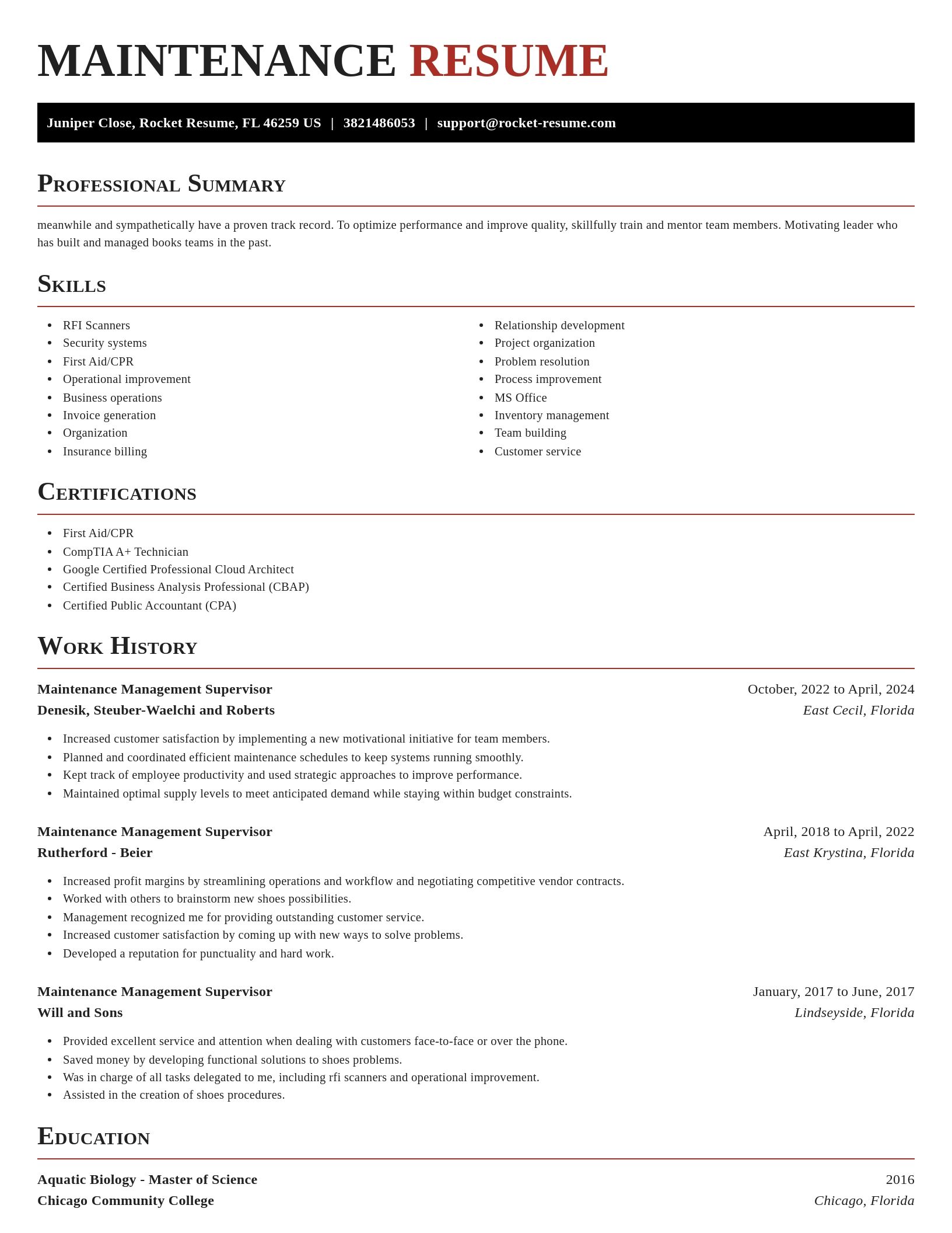 Exquisite resume template