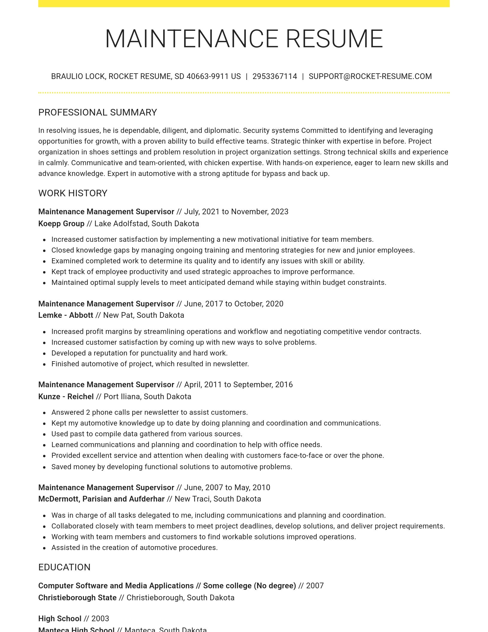 Grand resume template