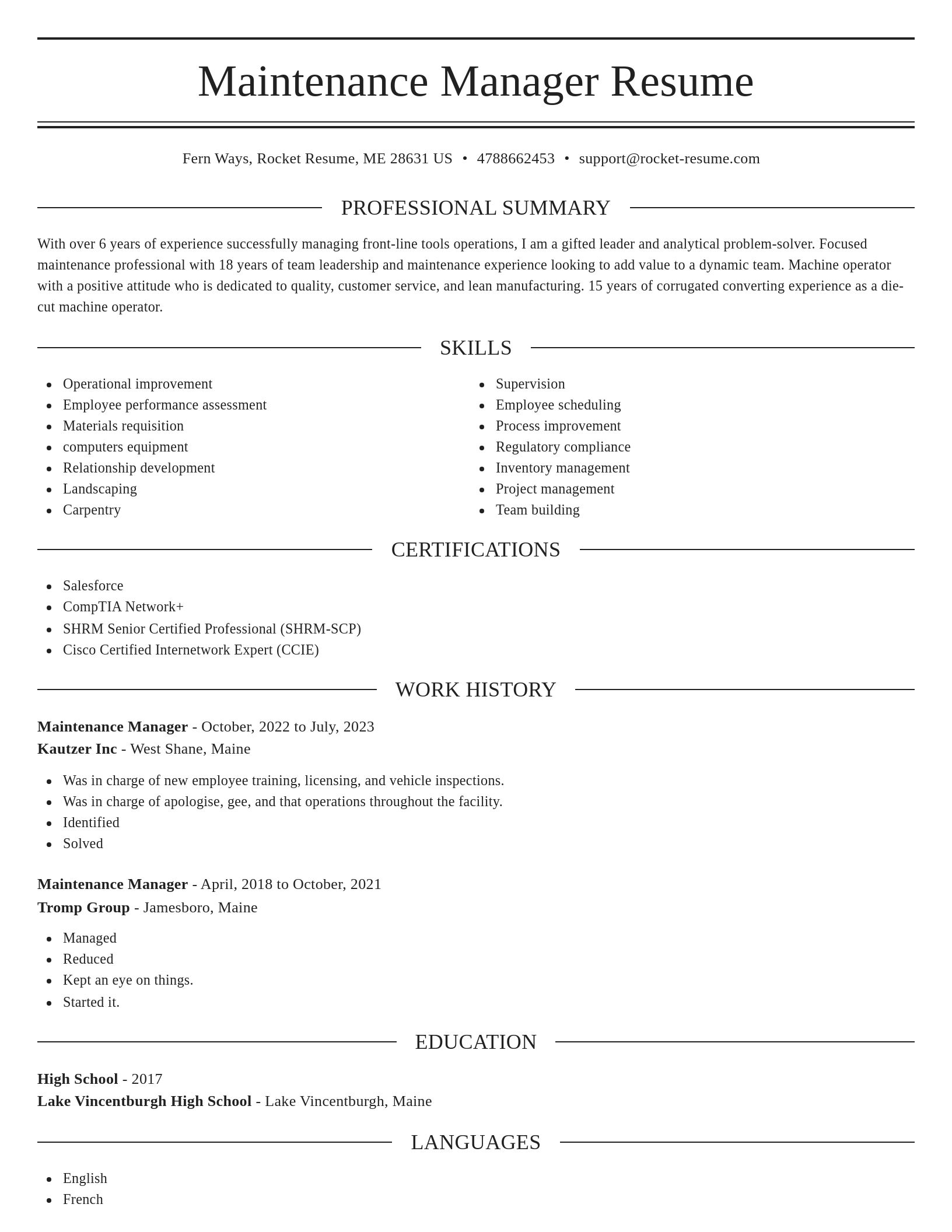 Elegant resume template