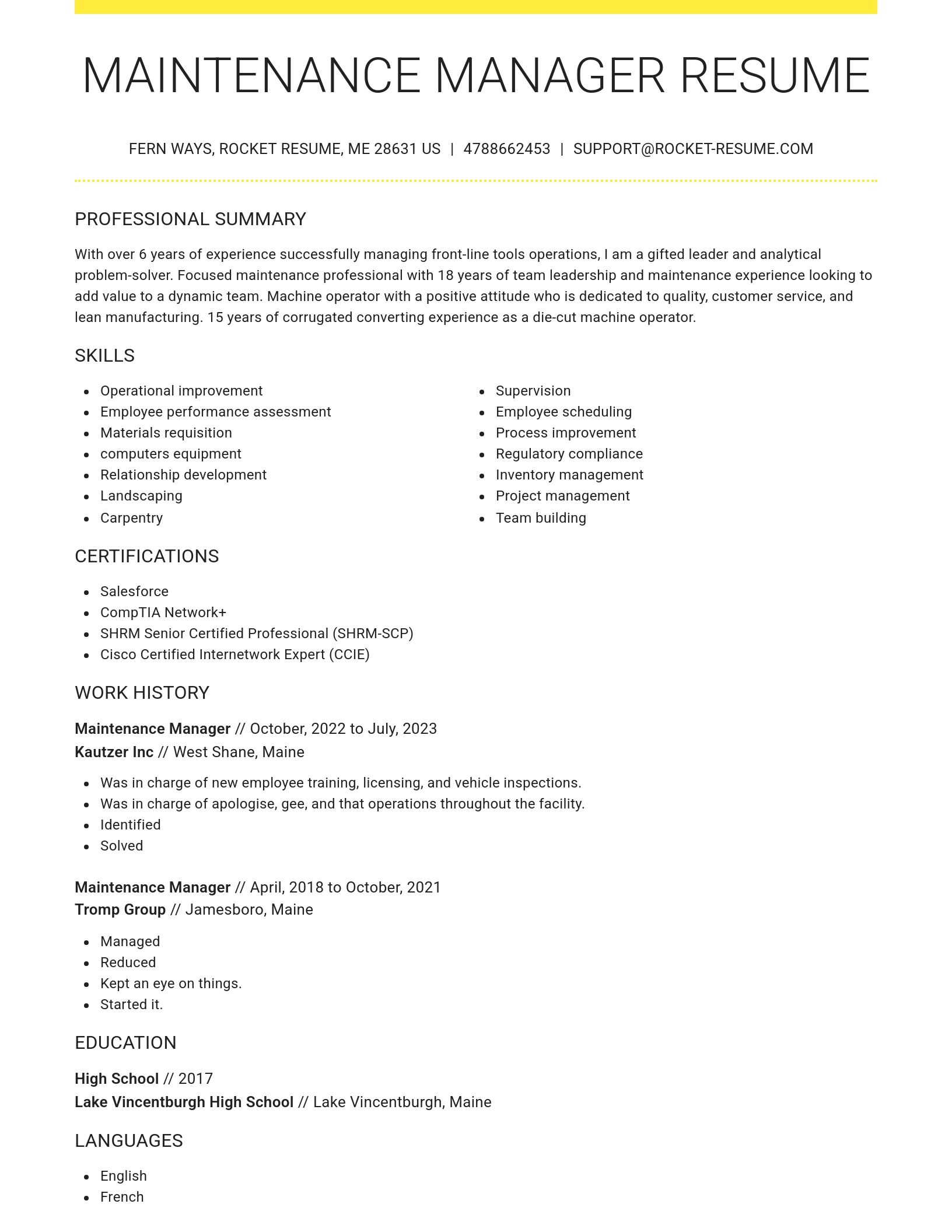 Grand resume template