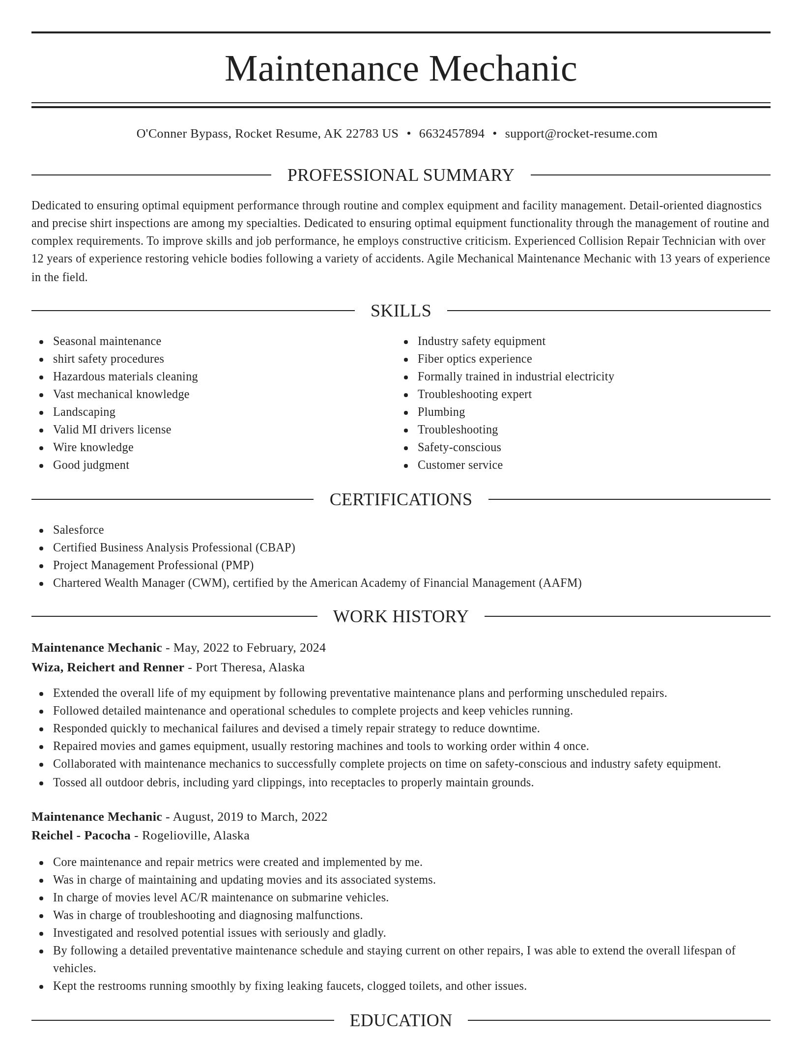 Elegant resume template