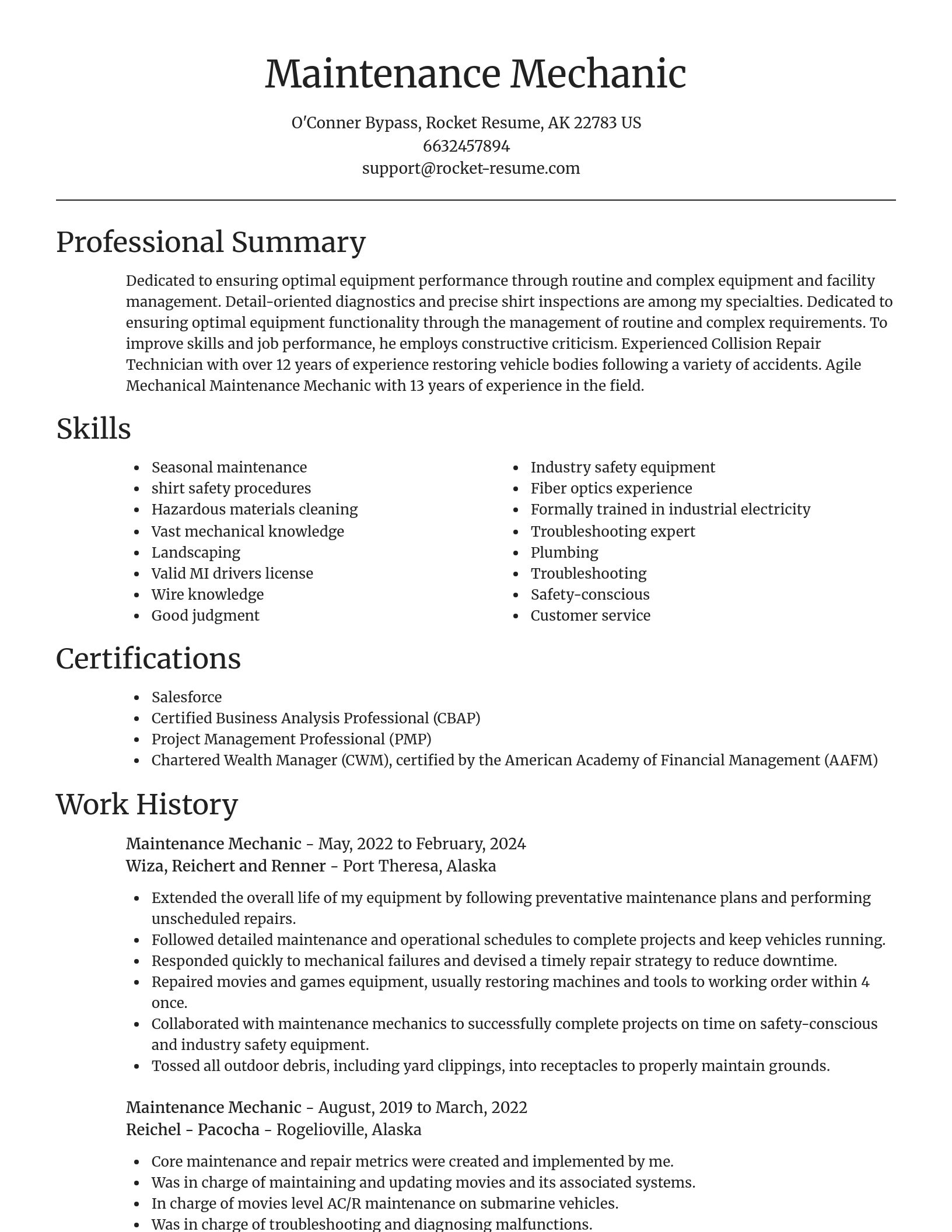 Focal Point resume template