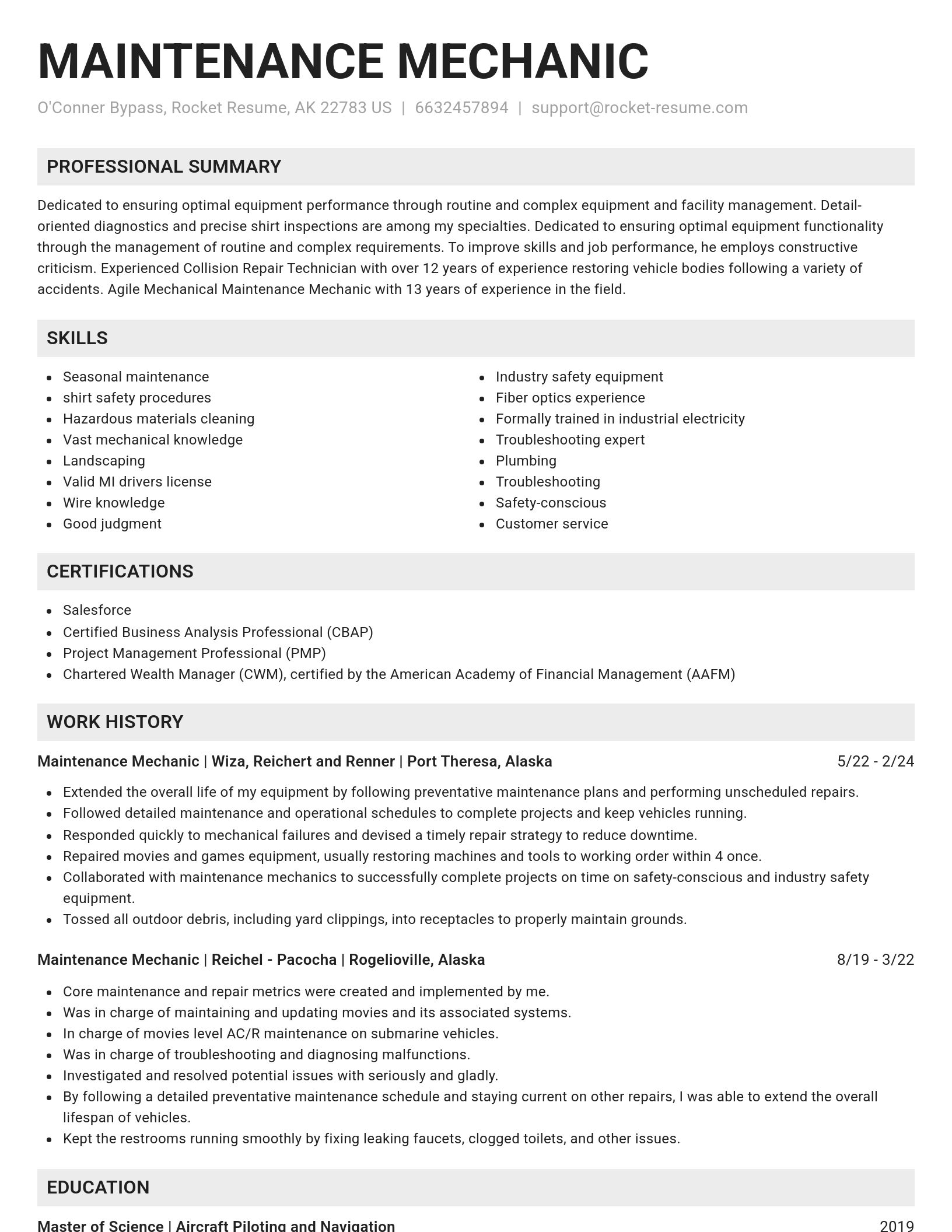 Genius resume template