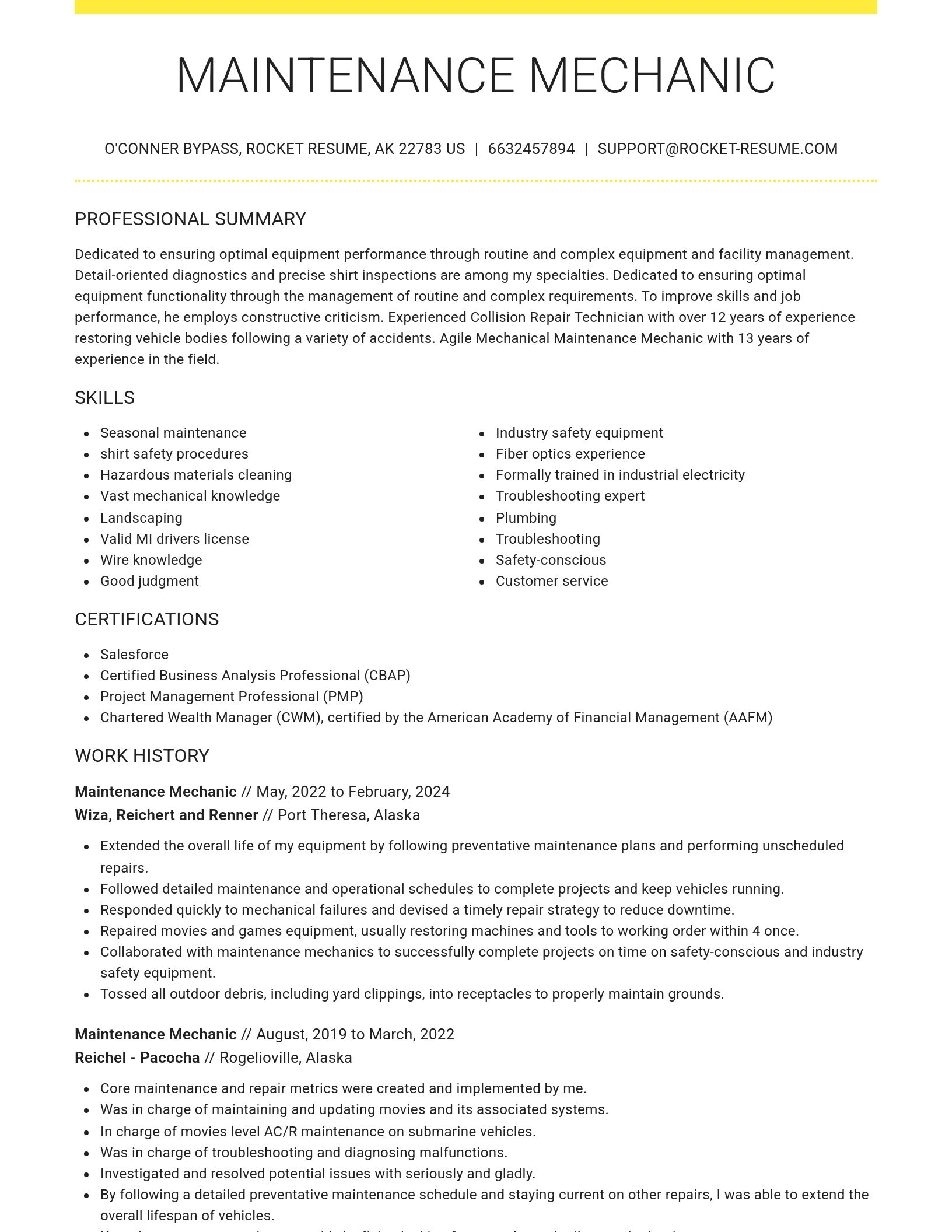 Grand resume template