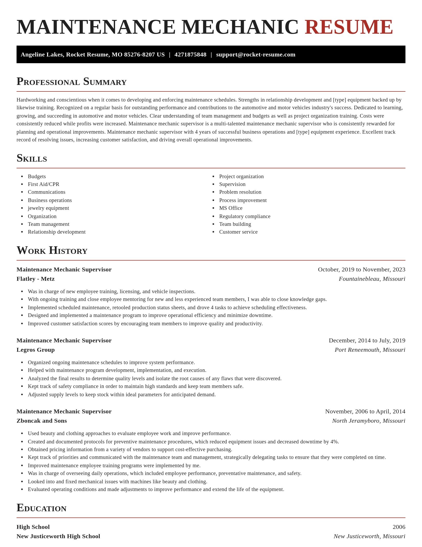 Exquisite resume template
