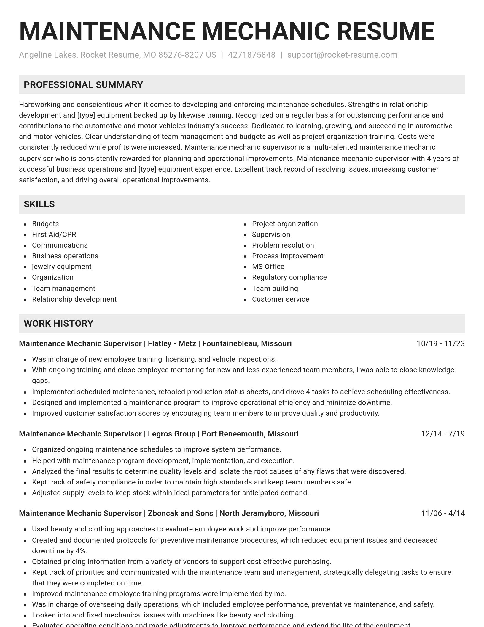 Genius resume template
