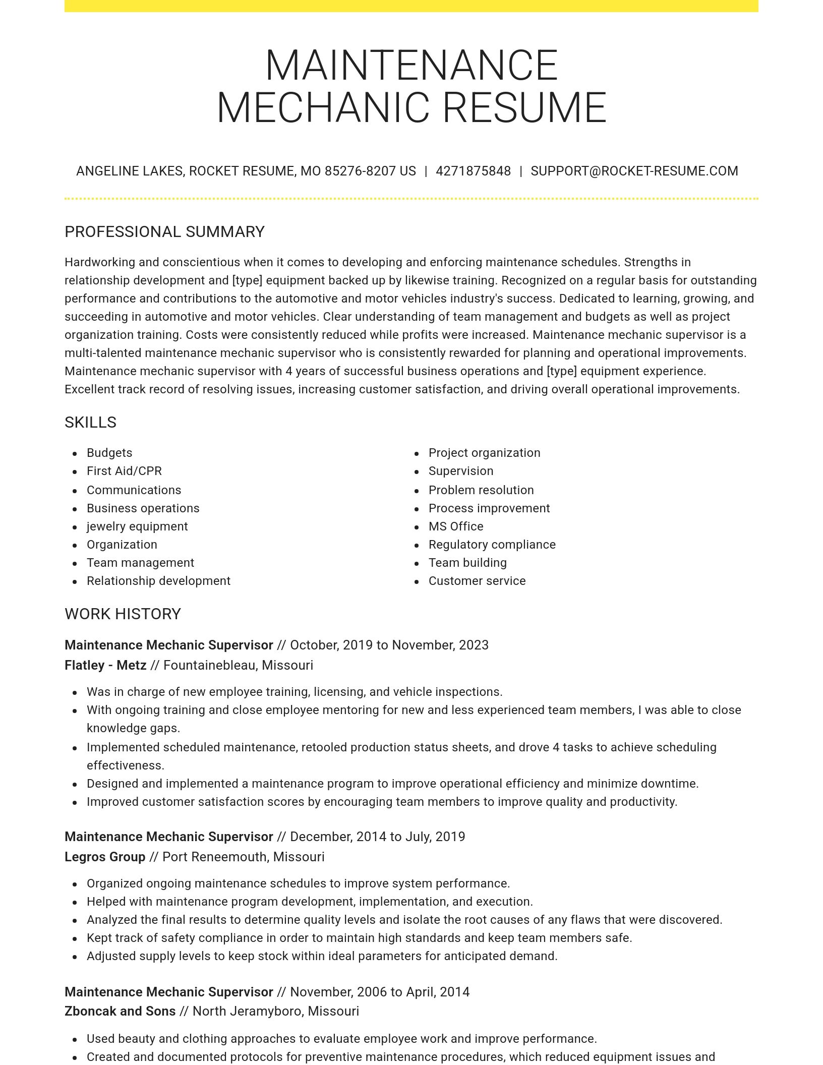 Grand resume template