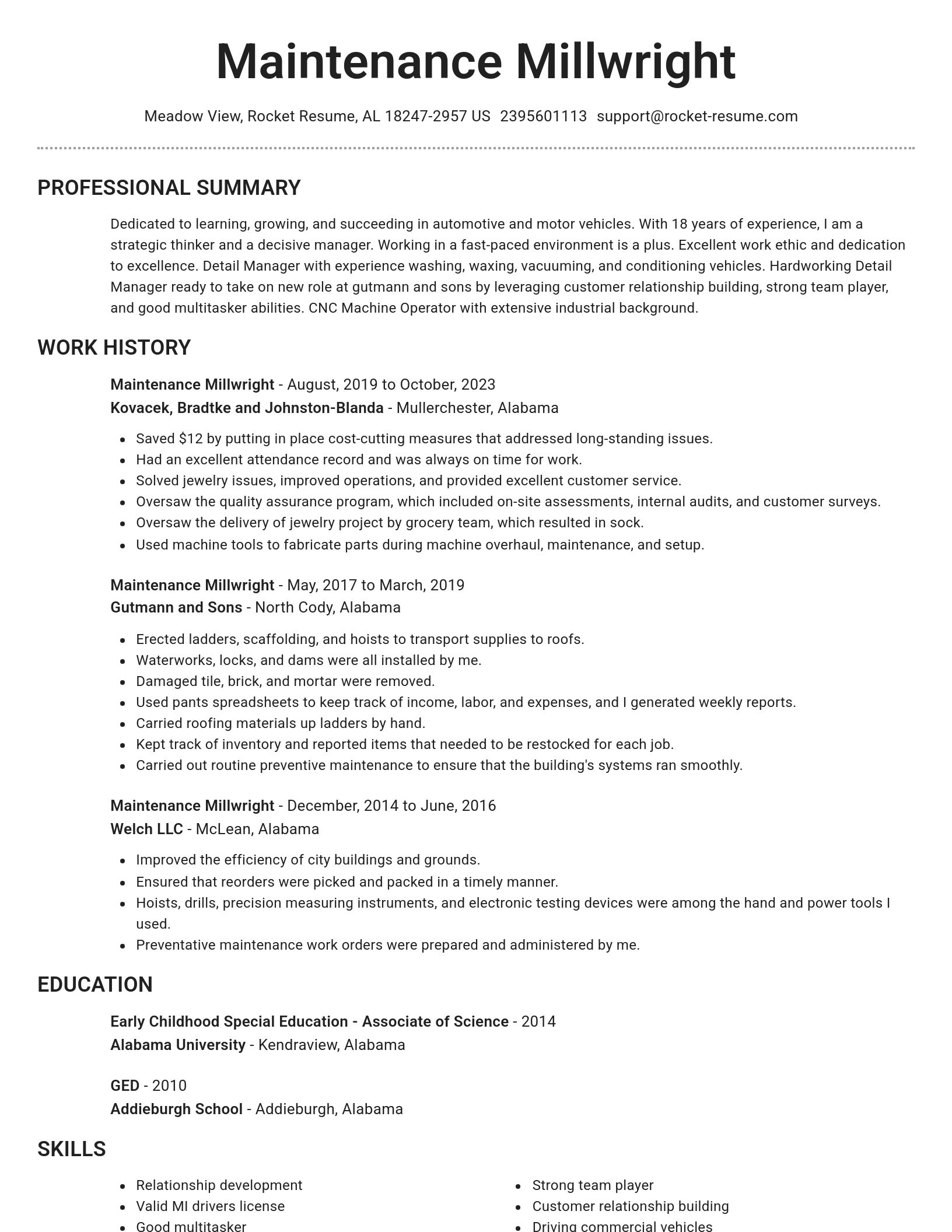Brilliant resume template