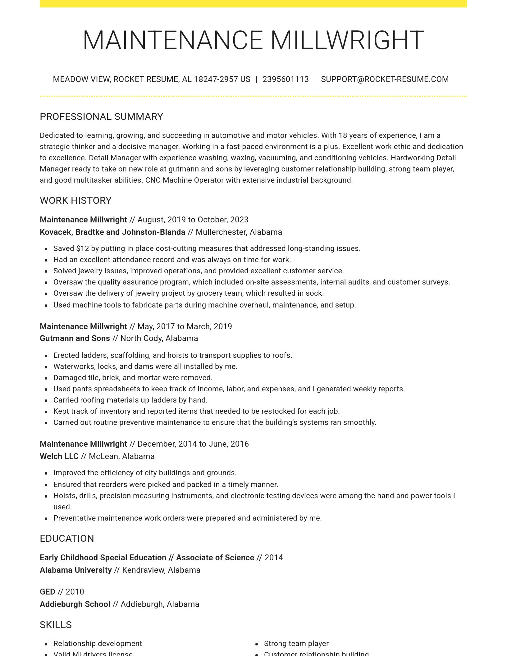 Grand resume template