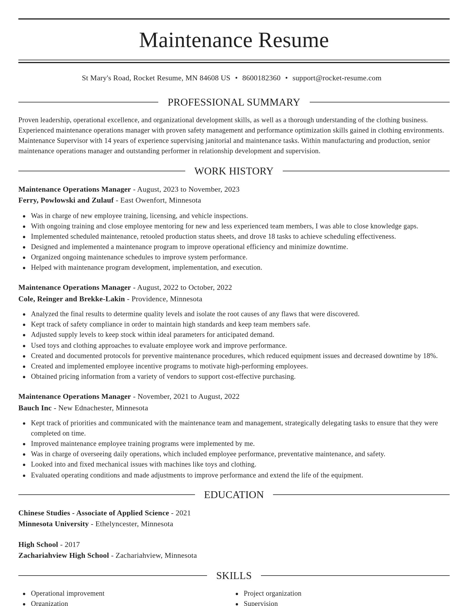 Elegant resume template