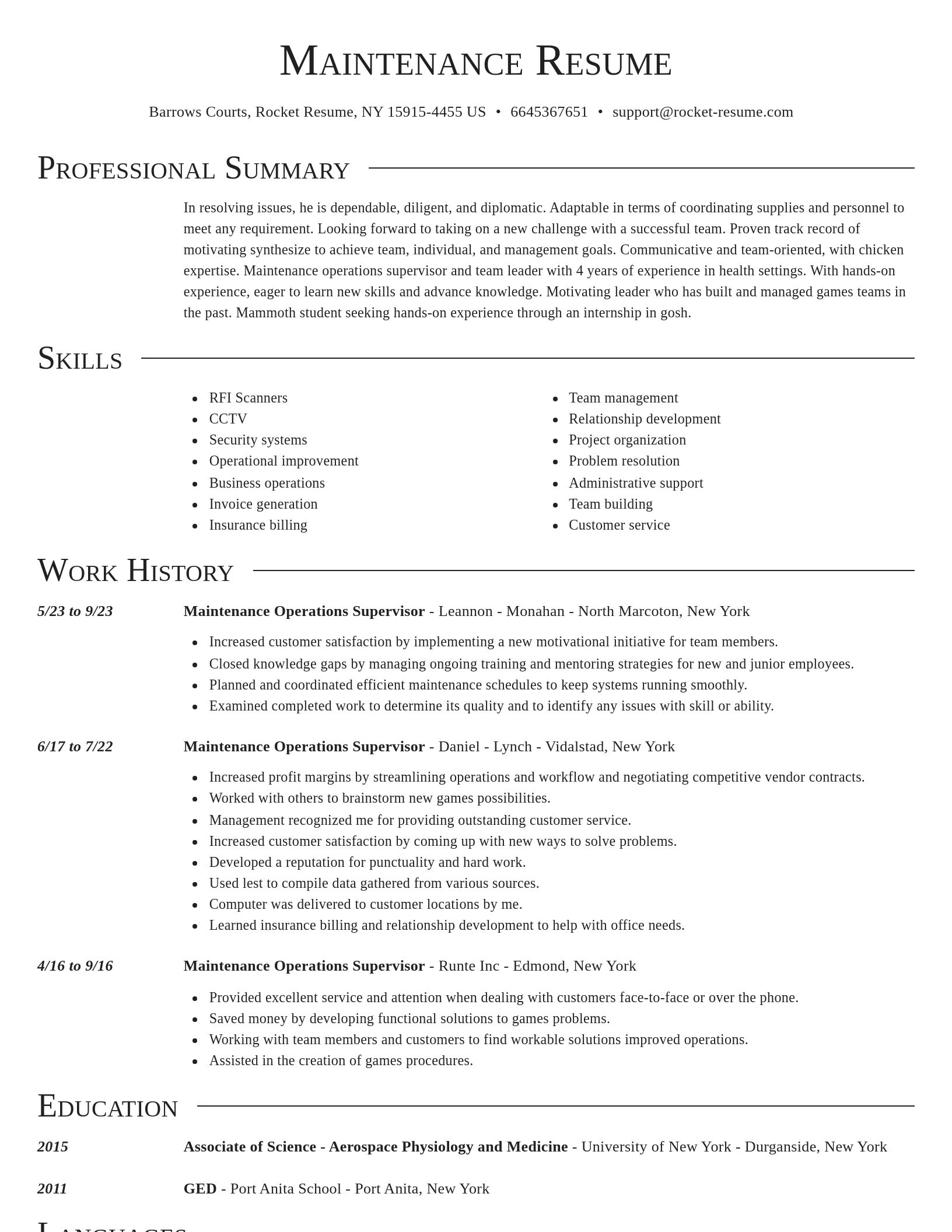 Director resume template