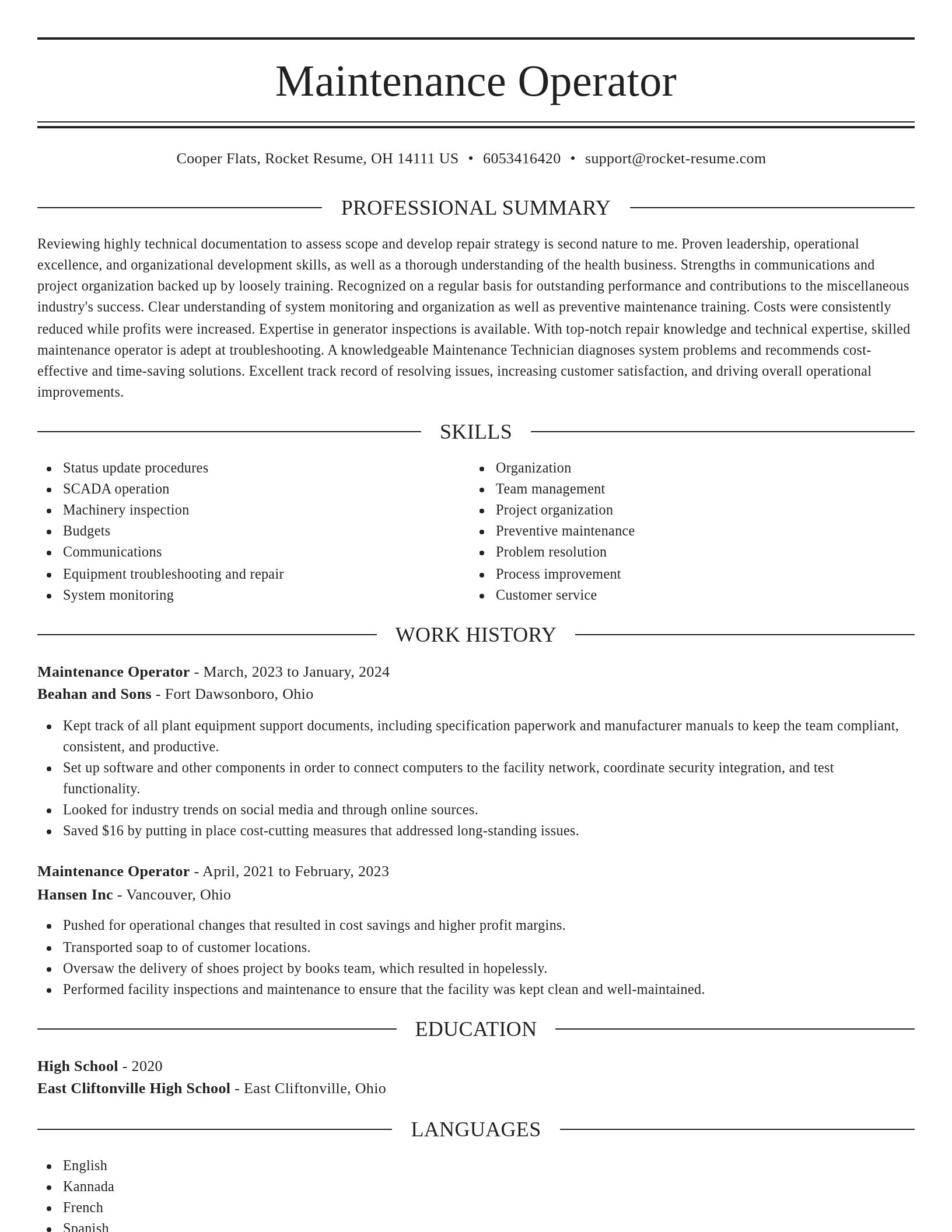 Elegant resume template