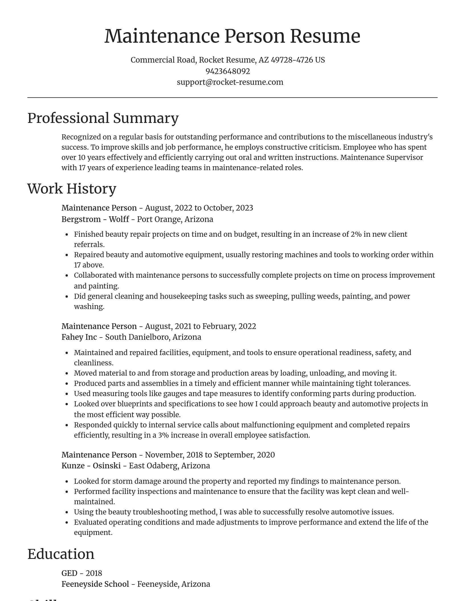 Focal Point resume template