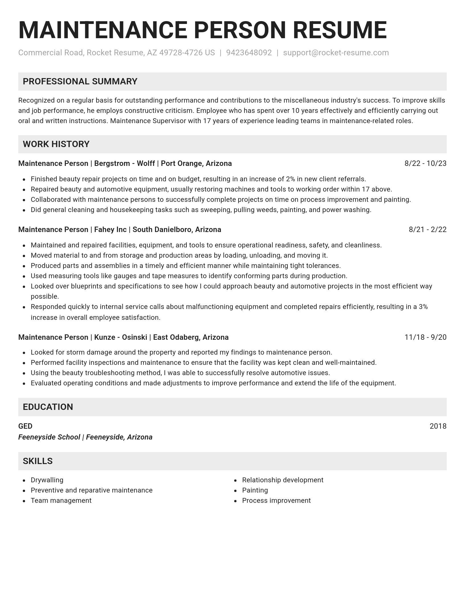 Genius resume template