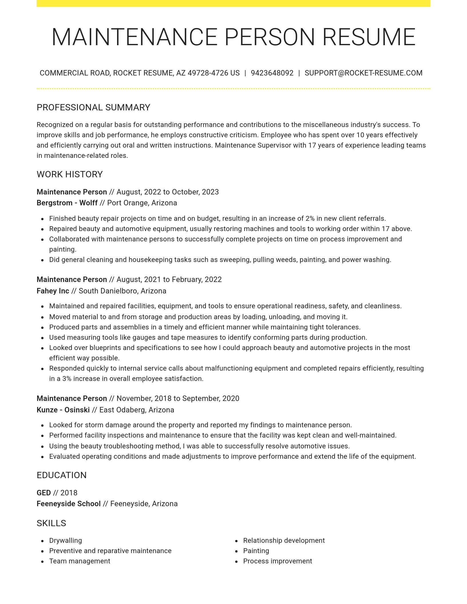 Grand resume template