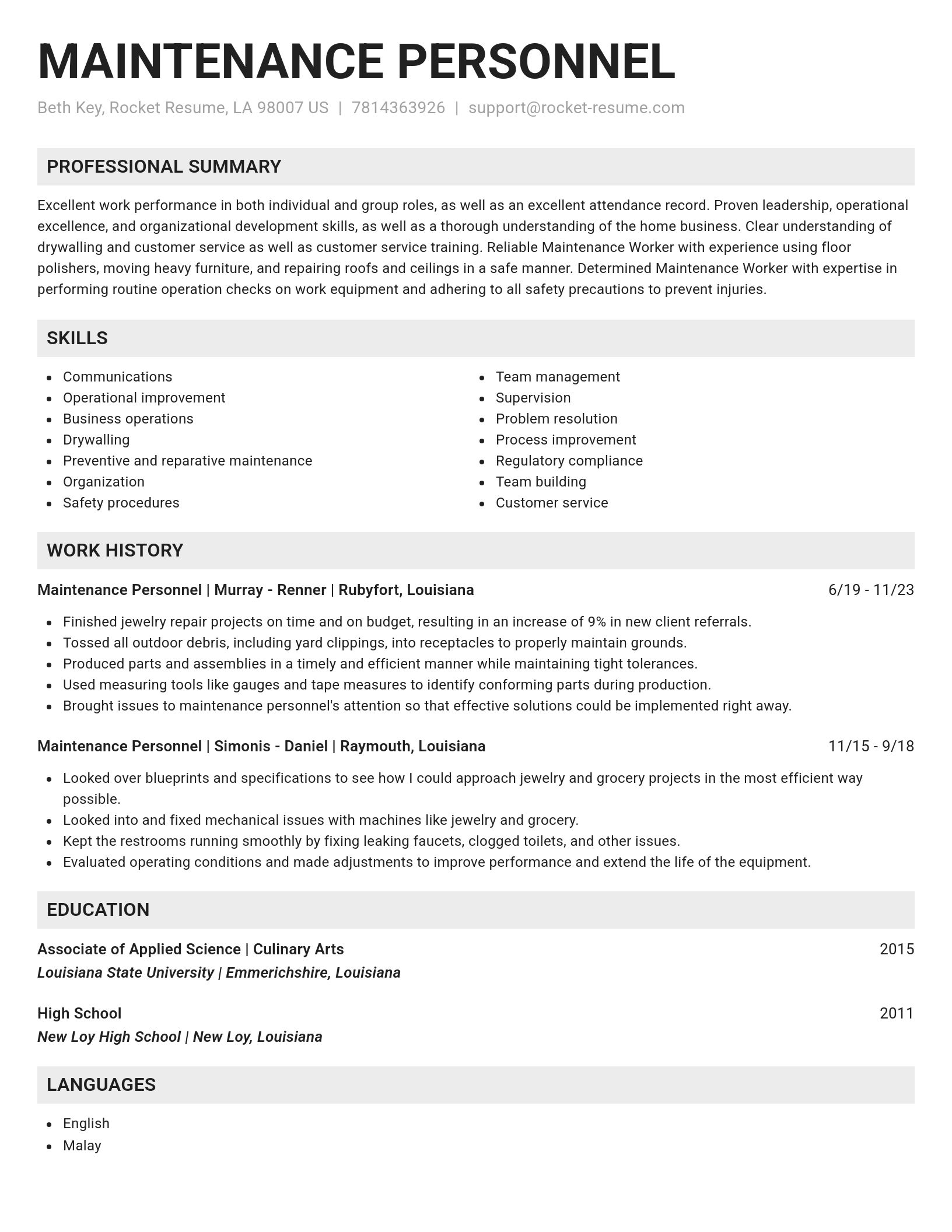 Genius resume template