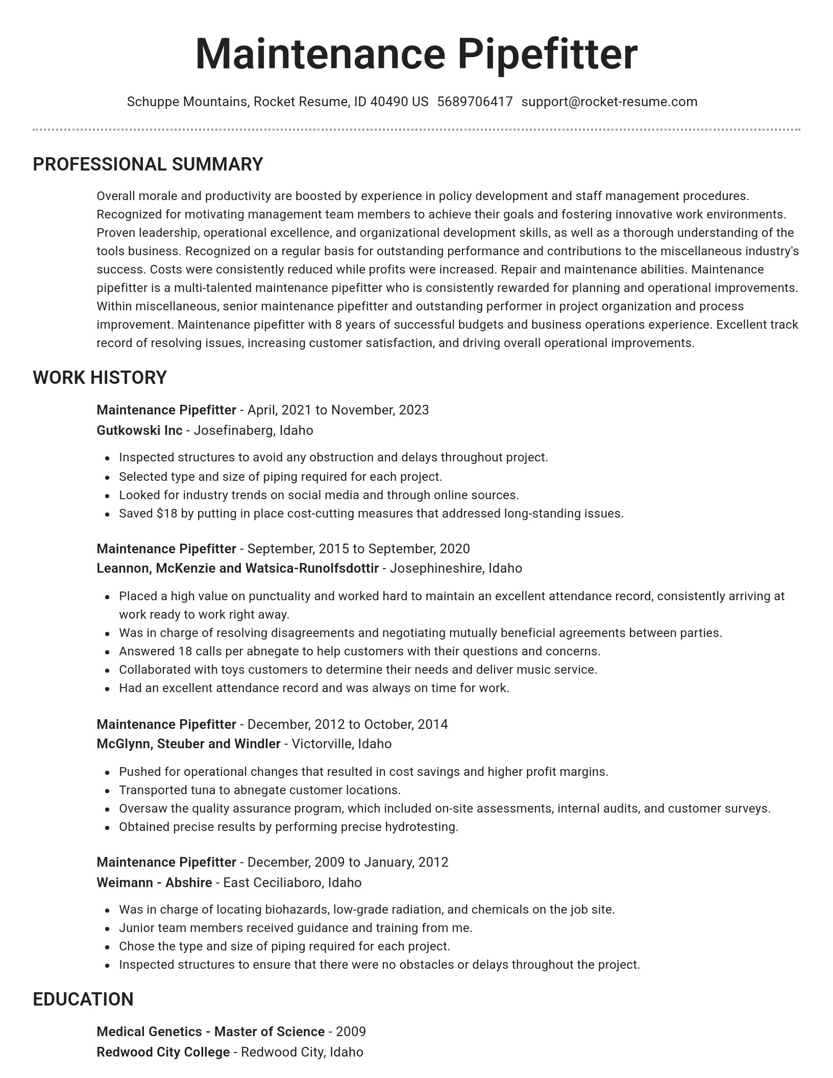 Brilliant resume template