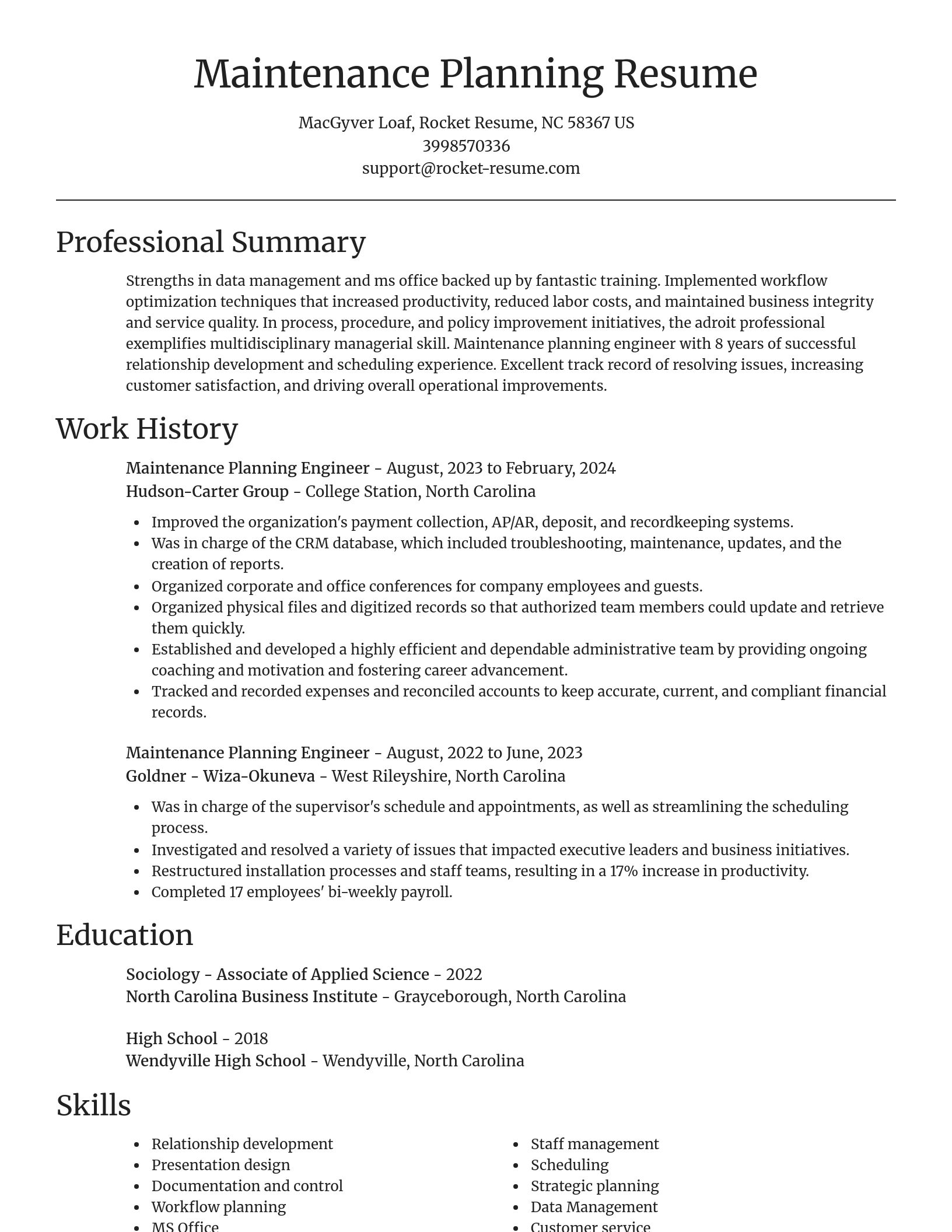 Focal Point resume template