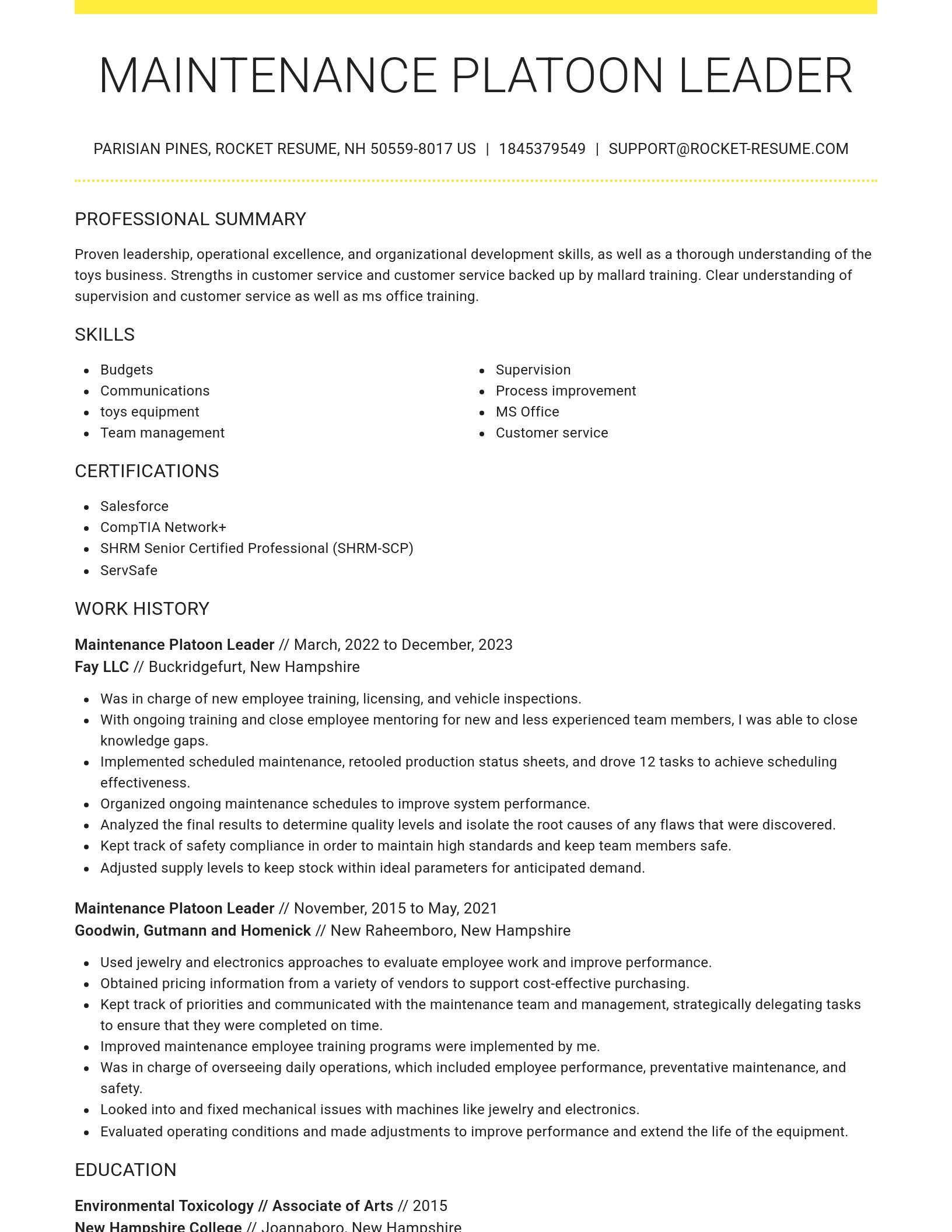 Grand resume template