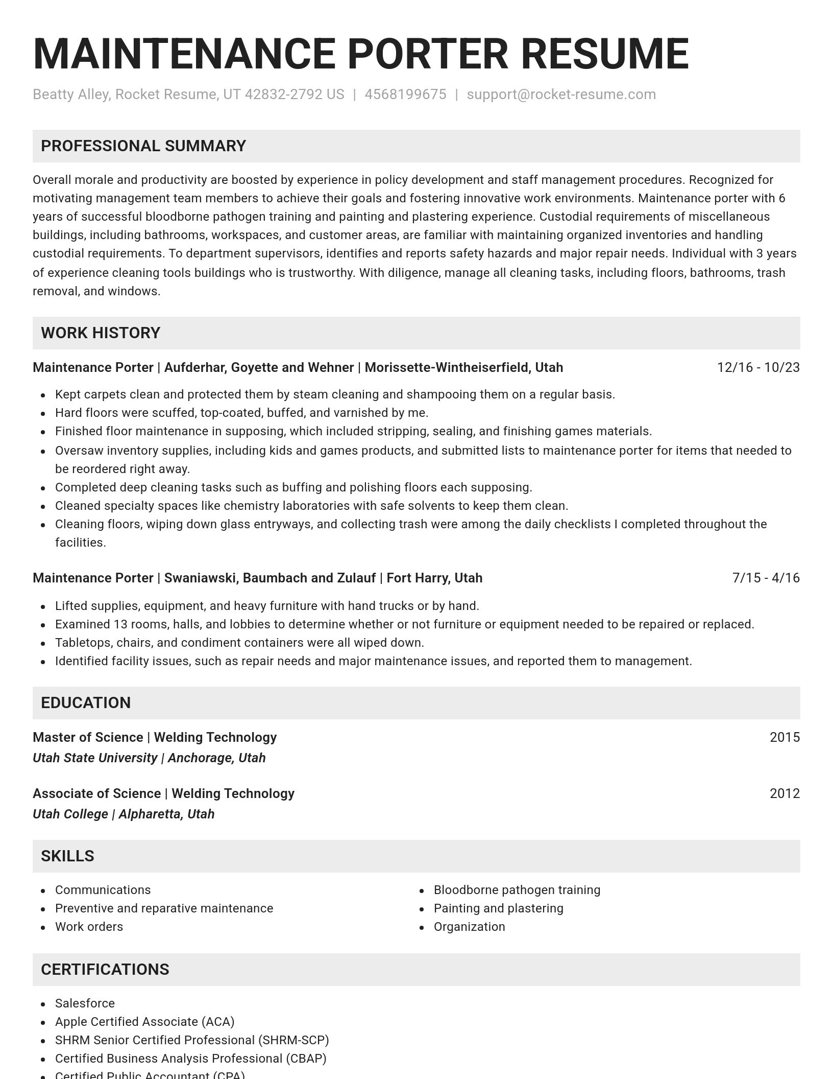 Genius resume template