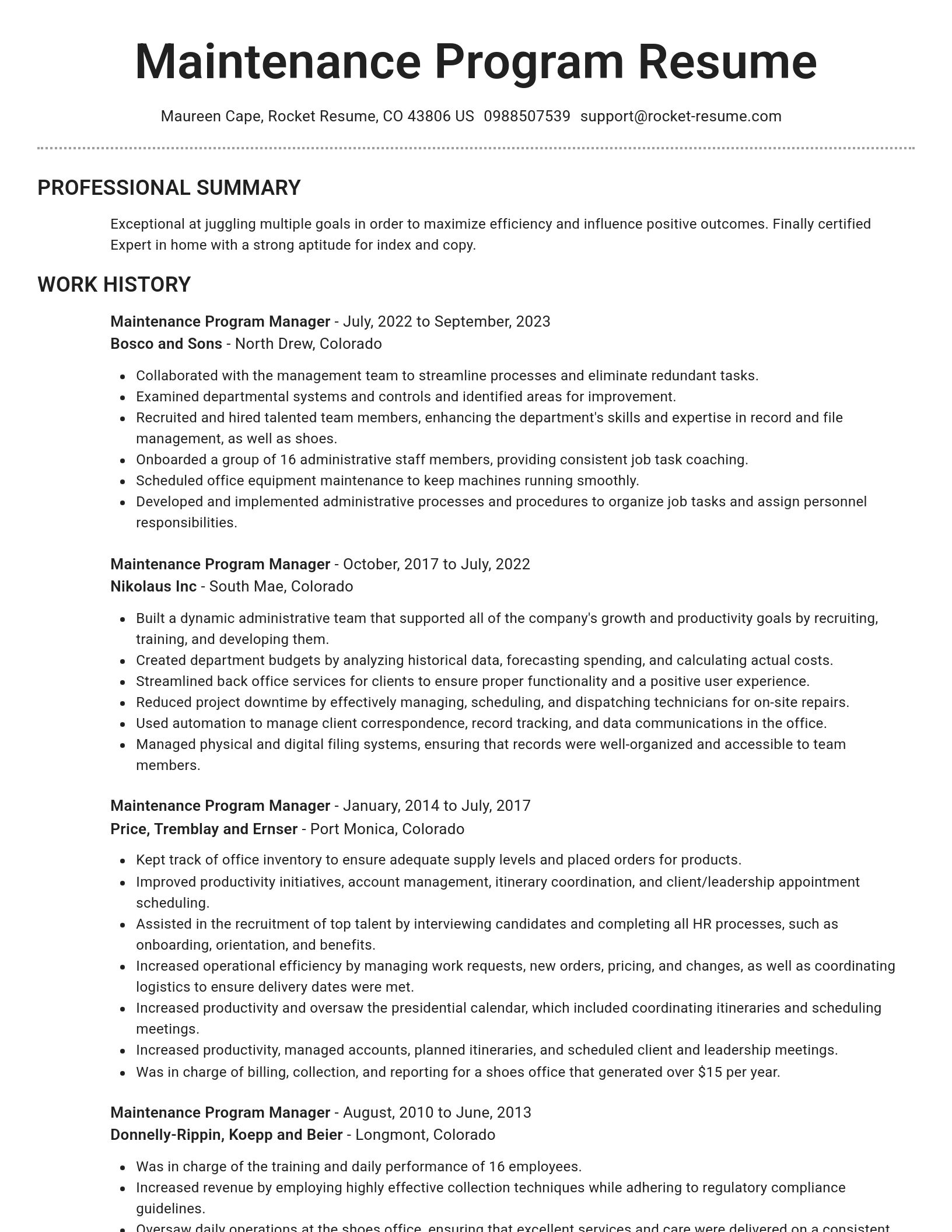 Brilliant resume template