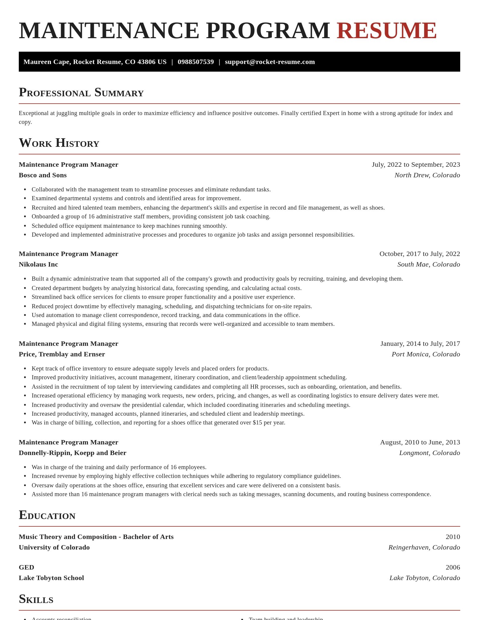 Exquisite resume template