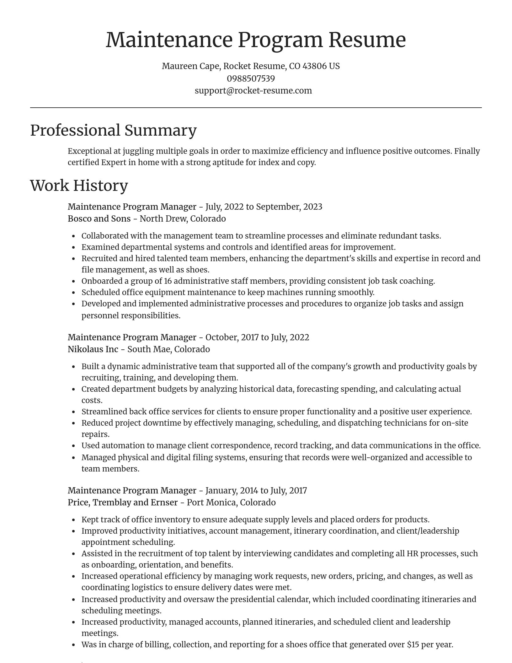 Focal Point resume template