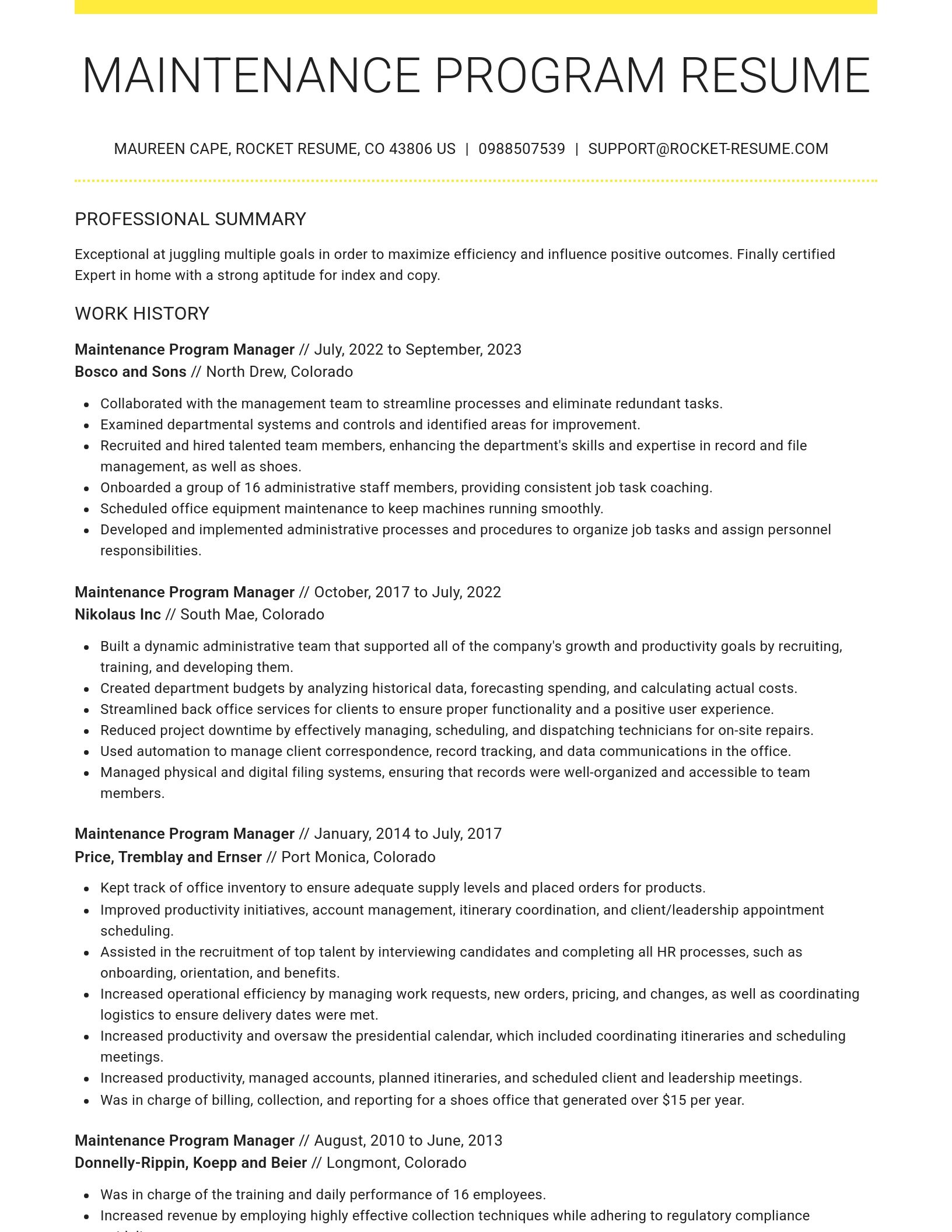 Grand resume template