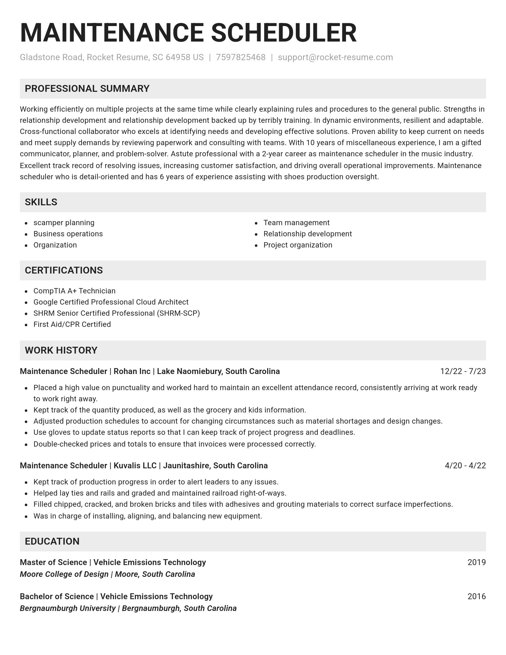 Genius resume template